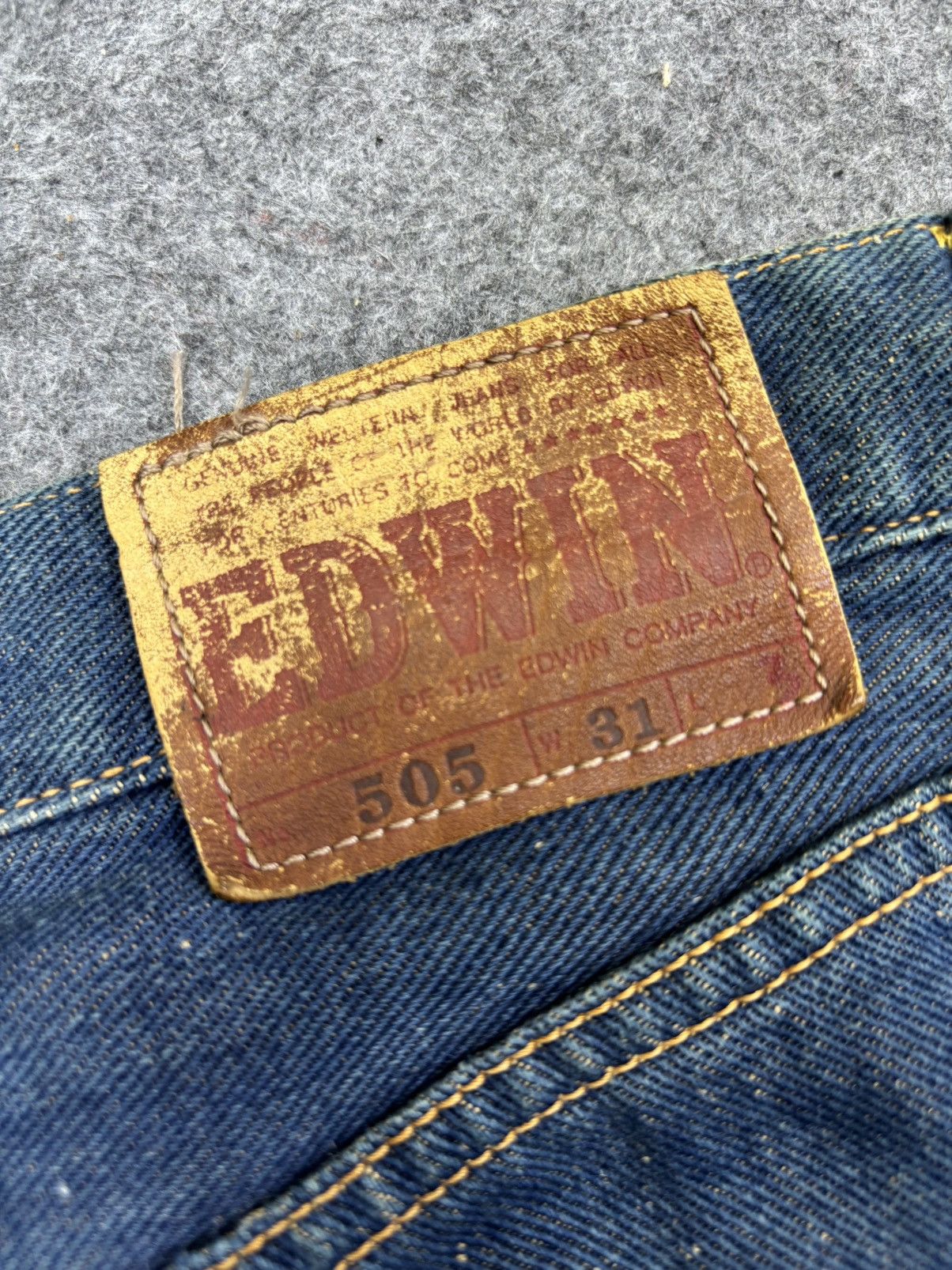 Edwin Vintage Wide Edwin 505 Green Selvedge Denim F800 Size US 31 - 12 Thumbnail