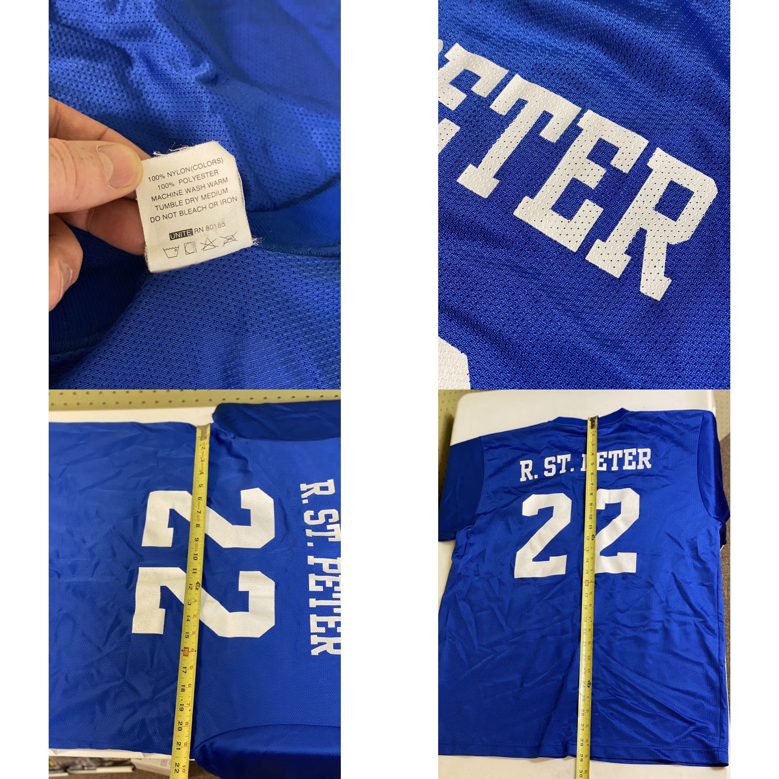 Vintage VINTAGE Alleson Athletic Don Alleson Blue Chargers #22 St Peter Football Soccer Jersey L Size US L / EU 52-54 / 3 - 8 Thumbnail