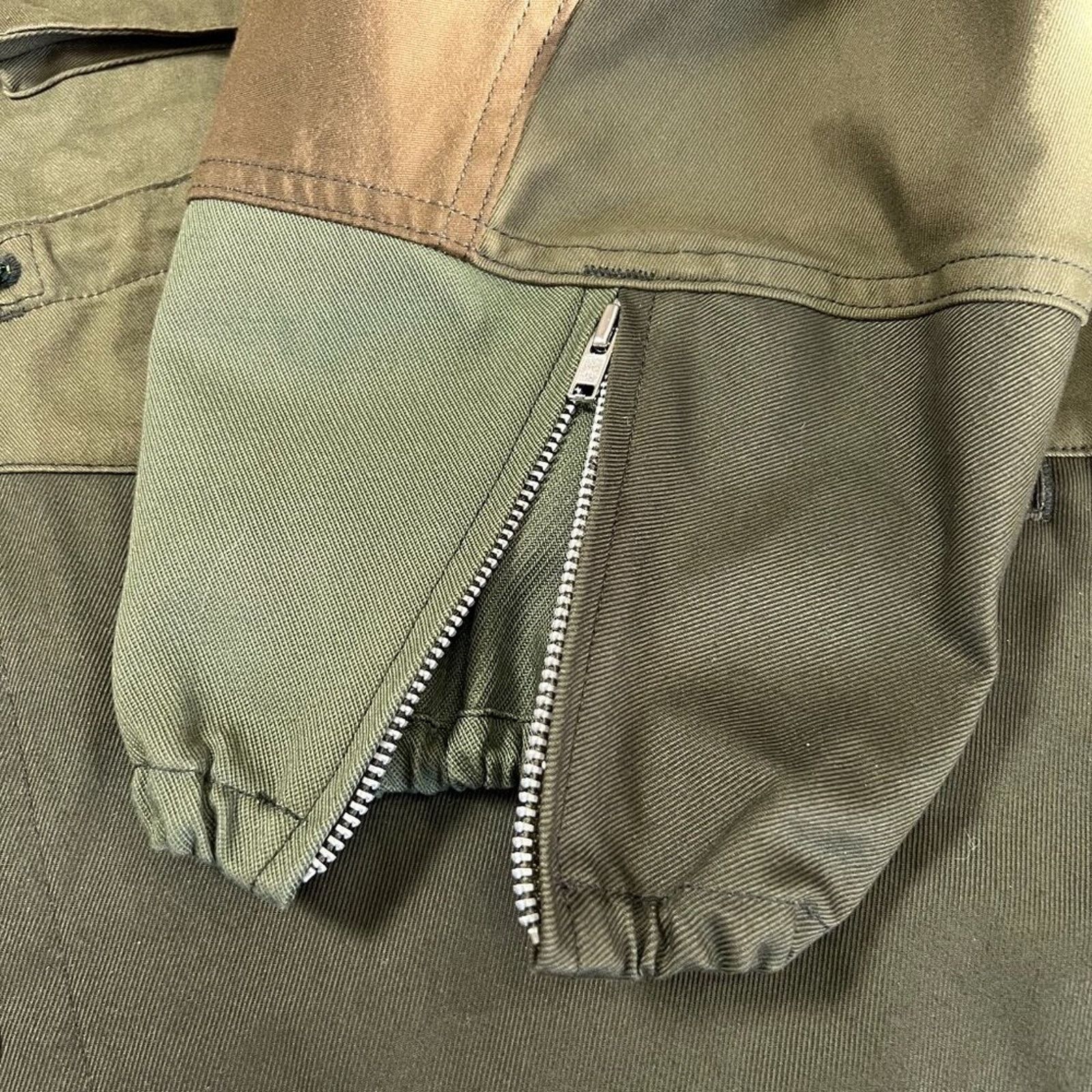 KUON KUON Japan Patchwork Hooded Zip Jacket L Olive Oversized NWT Size US L / EU 52-54 / 3 - 5 Thumbnail