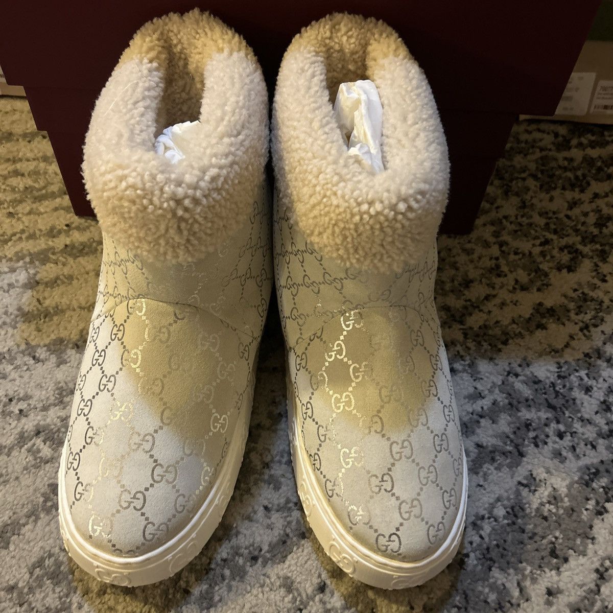 Gucci Gucci Shorts Snow Boots with Merino Trim Silver Size US 9.5 / IT 39.5 - 2 Thumbnail