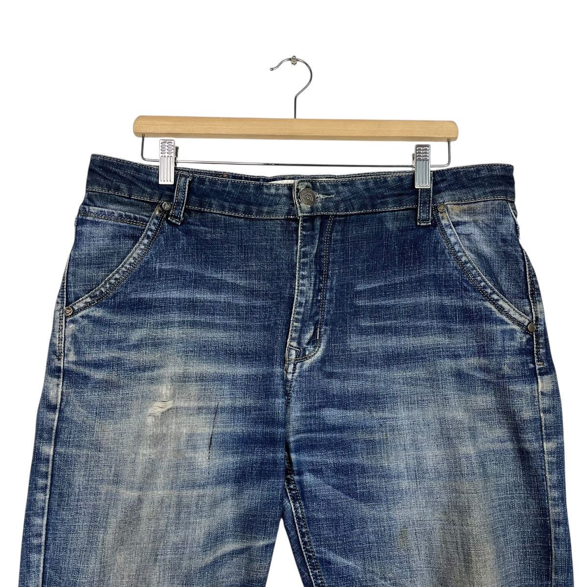 Armani Vintage Armani Jeans Distressed Denim Jeans Size US 34 / EU 50 - 2 Thumbnail