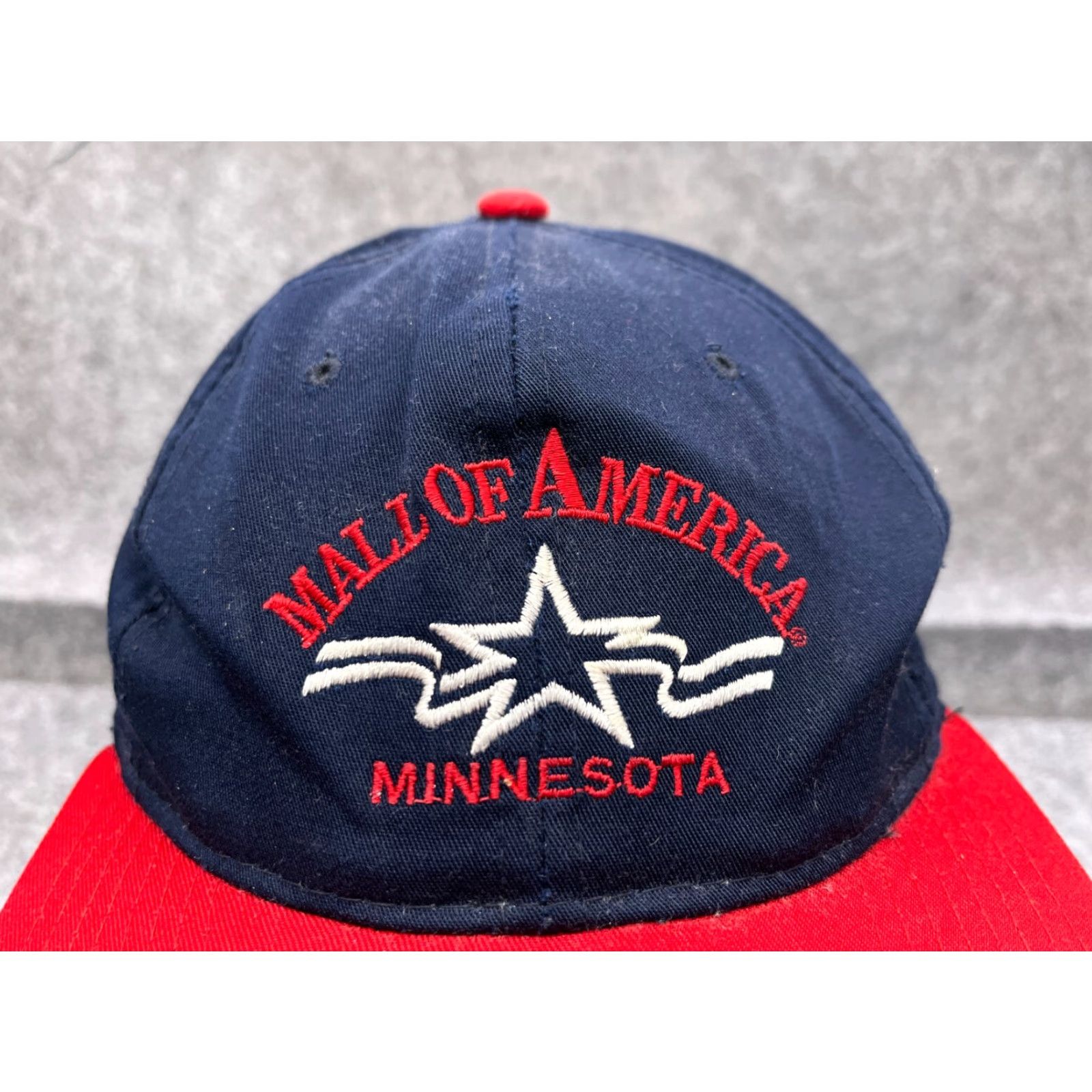 Vintage **Minnesota Blue Red Cotton Poly Snapback Hat** User: **Blue Minnesota Cotton Poly Snapback Hat** Size ONE SIZE - 2 Thumbnail