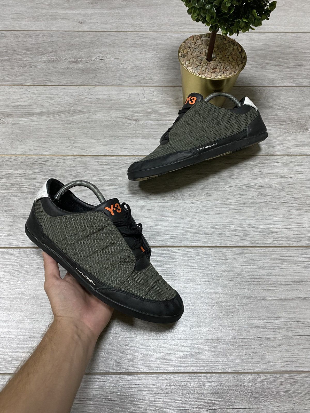 Y-3 Yohji vintage leather gold boxers trainers sneakers