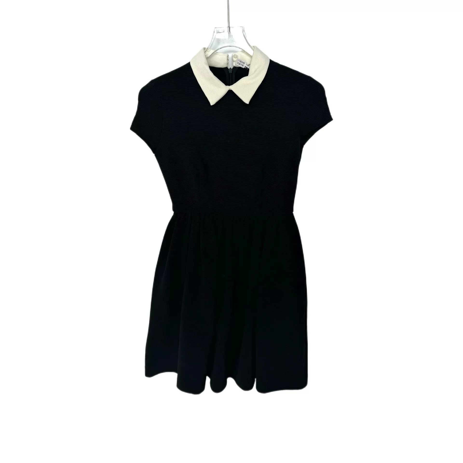 elegant black dress with collar