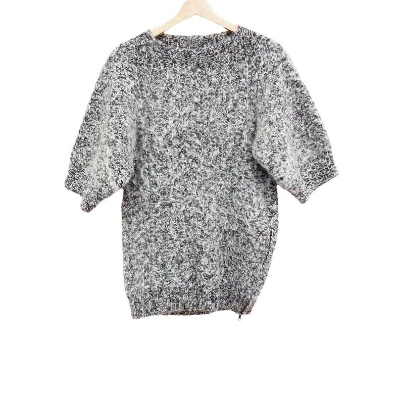 Dries Van Noten Dries Van Noten A grey three-quarter sleeve knitted sweate Size S / US 4 / IT 40 - 1 Thumbnail