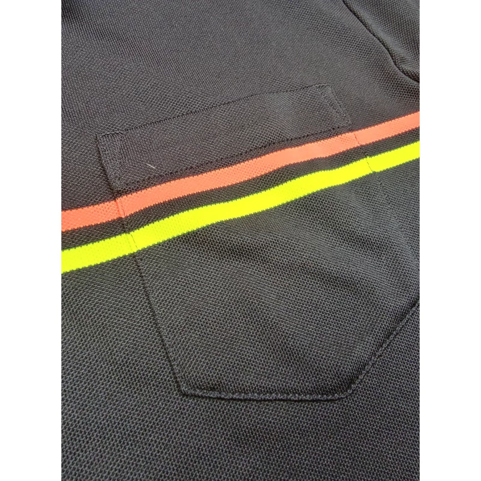 RLX Ralph Lauren RLX Ralph Lauren Golf Polo Shirt Mens Medium Black Neon Stripe Short Sleeve Polo Size US M / EU 48-50 / 2 - 5 Thumbnail