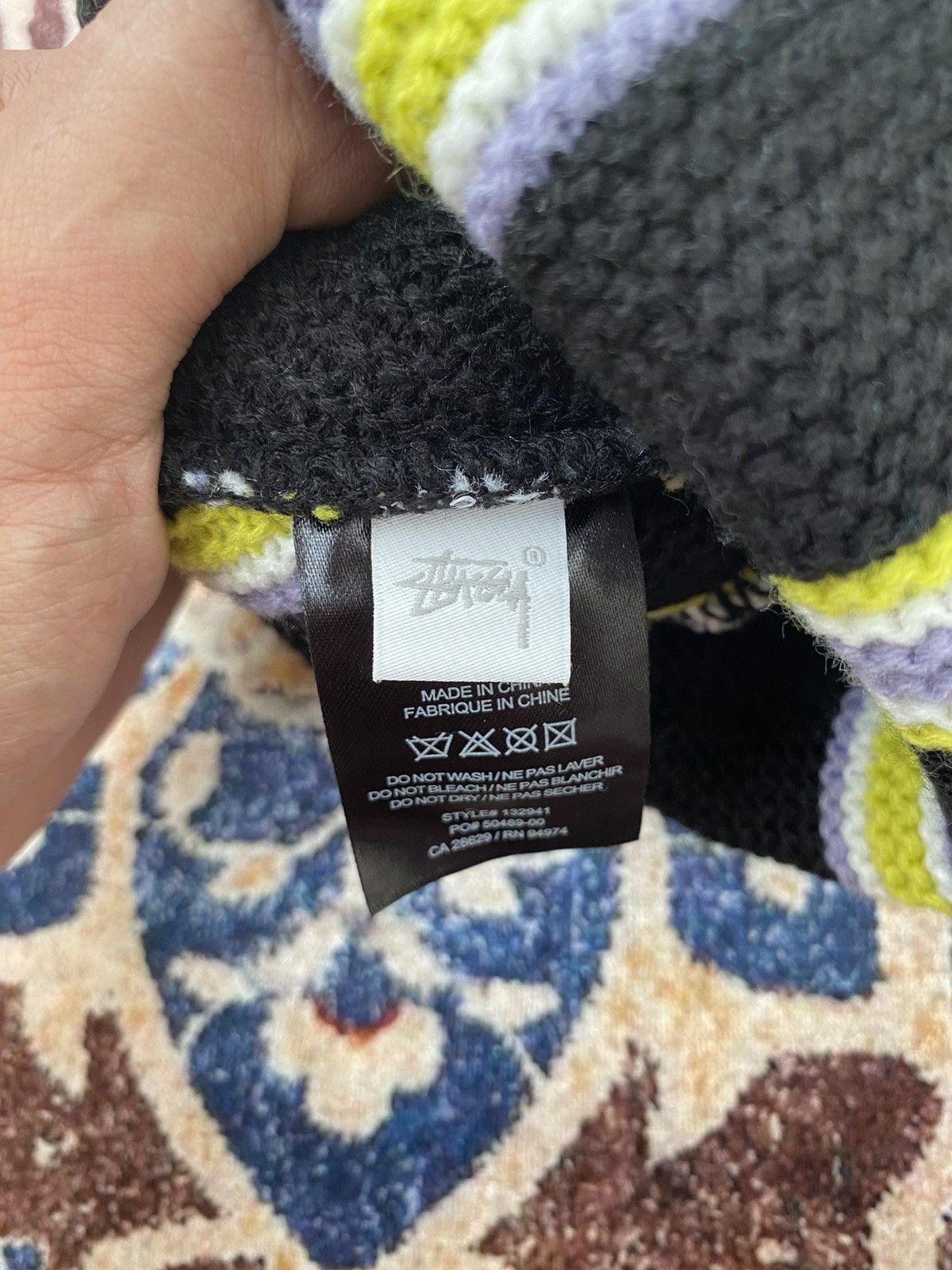 Stussy Stussy Vertical Stripe Beanie - Black Size ONE SIZE - 3 Thumbnail