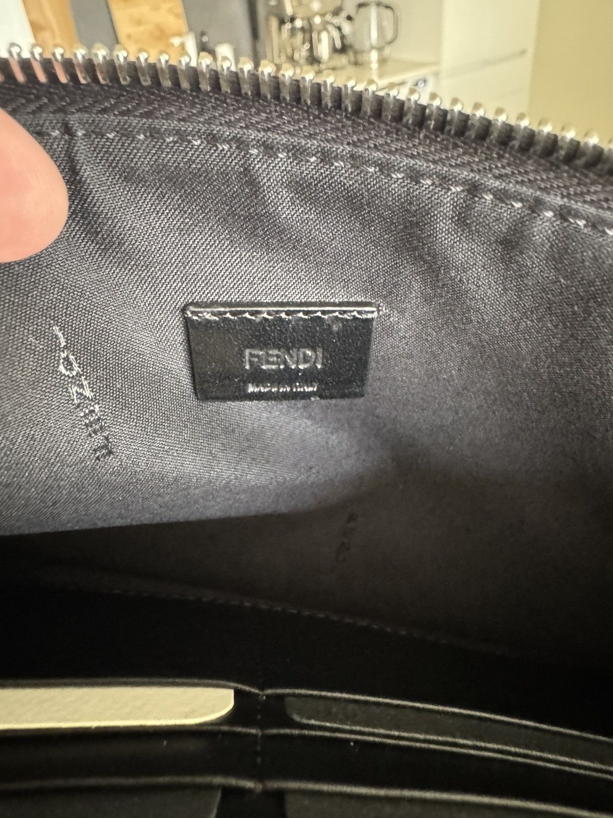 Fendi Fendi camo pouch with leather wrist strap Size ONE SIZE - 6 Thumbnail