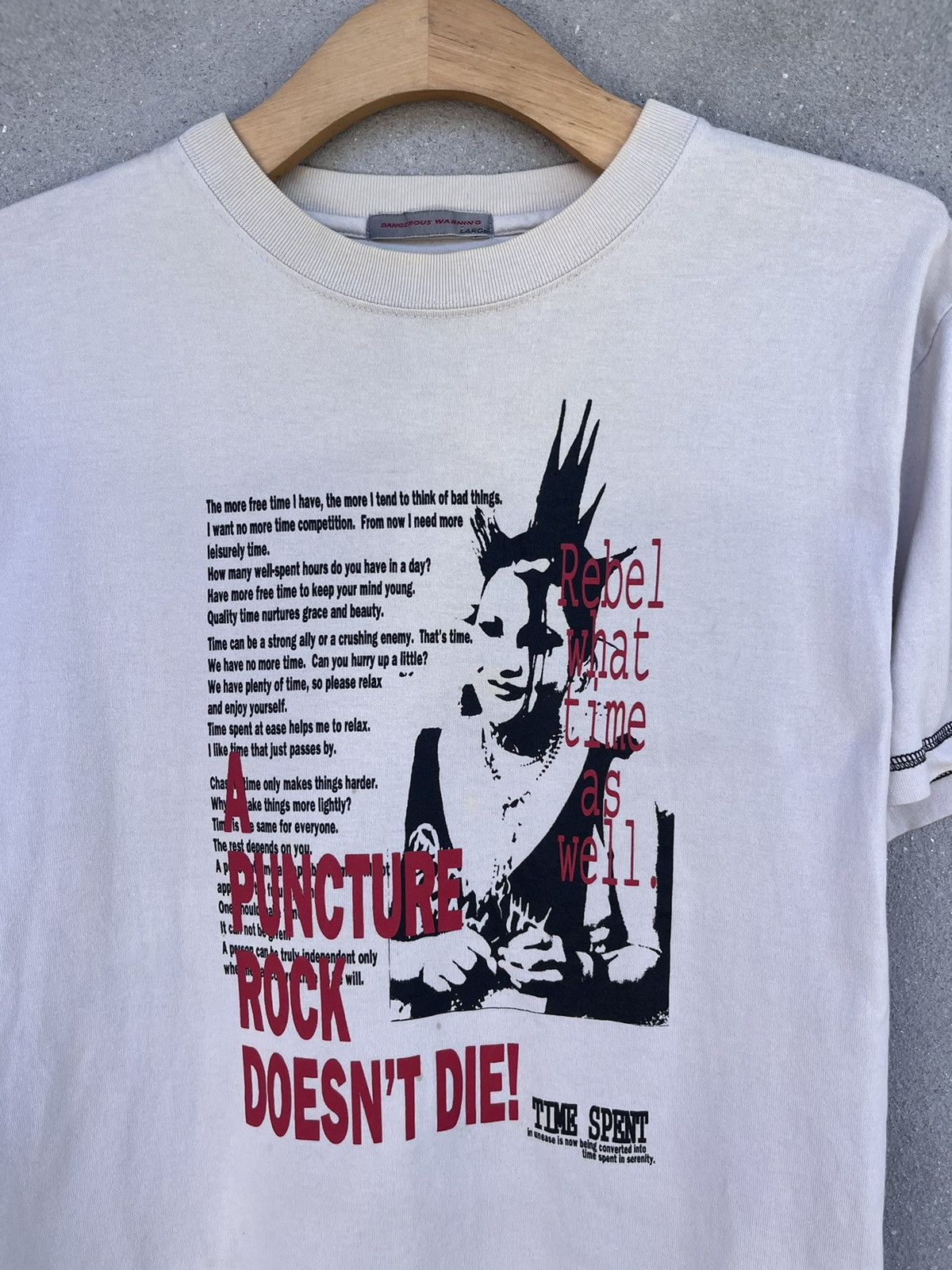 Japanese Brand Vtg Dangerous Warning Punk Not Dead speech Size US M / EU 48-50 / 2 - 8 Thumbnail