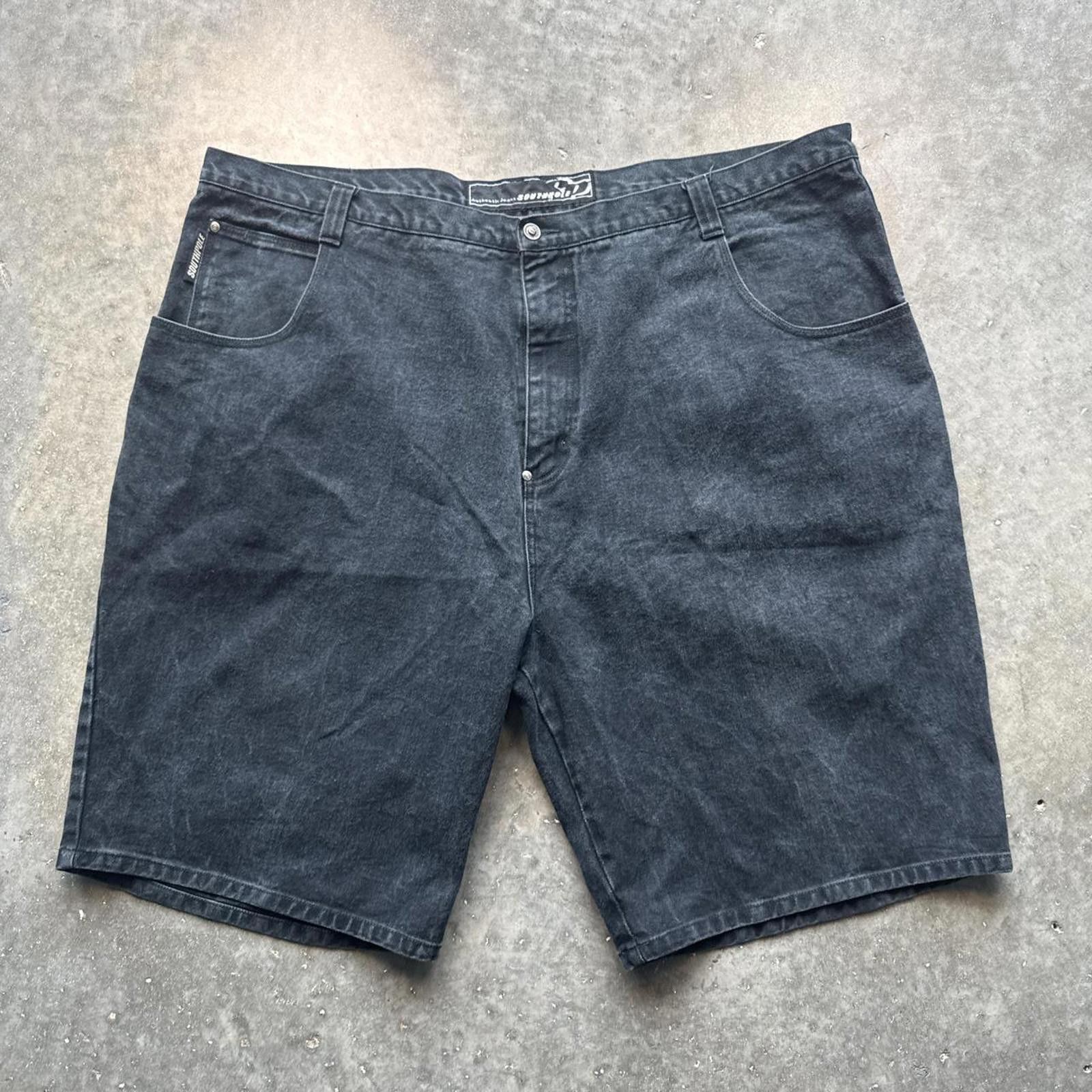 Southpole Southpole Black Denim Shorts Size US 44 / EU 60 - 1 Thumbnail