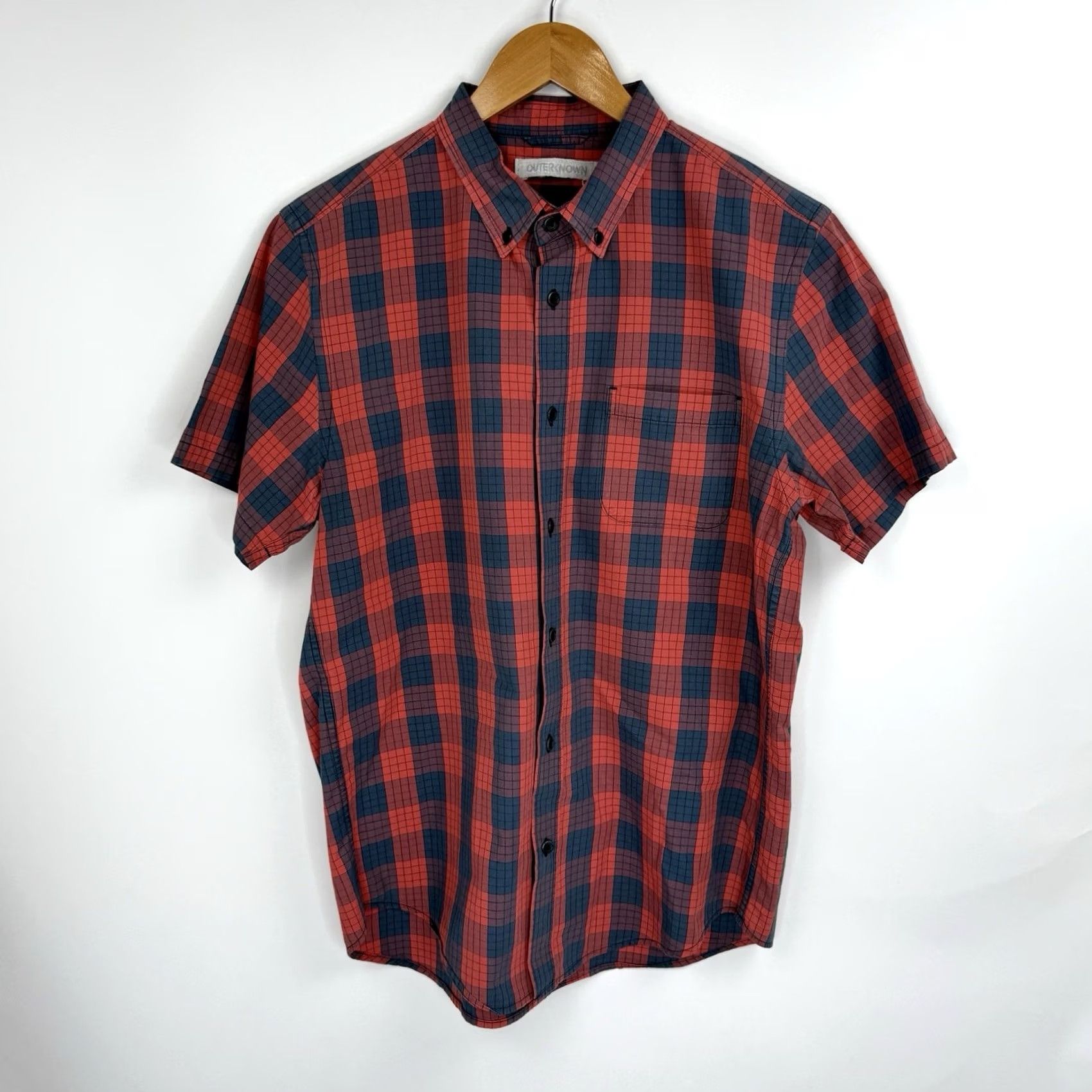 Outerknown Outerknown Shirt Mens Medium Organic Cotton Button Front Casual Red Plaid Shirt Size US M / EU 48-50 / 2 - 2 Thumbnail