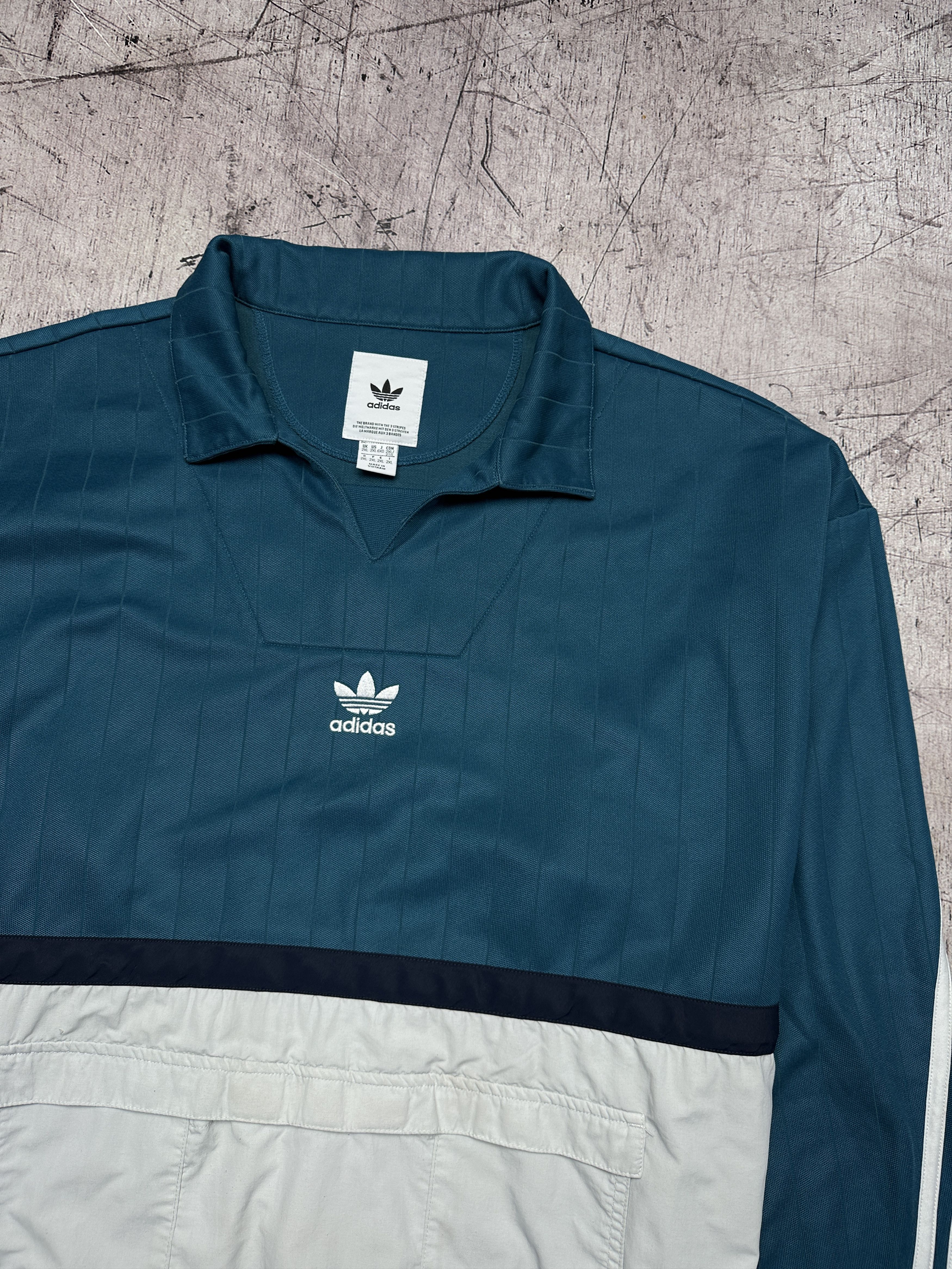 Adidas Adidas Mens Anorak Track Top Jacket Size US XXL / EU 58 / 5 - 2 Thumbnail