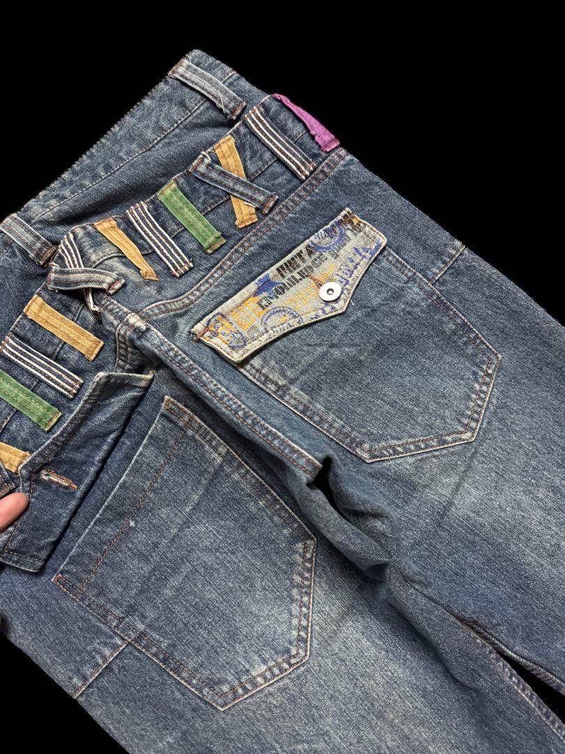 Seditionaries Vintage DoubleFocus Double Waist Zipper Style Mudwash Rare Size US 31 - 19 Thumbnail