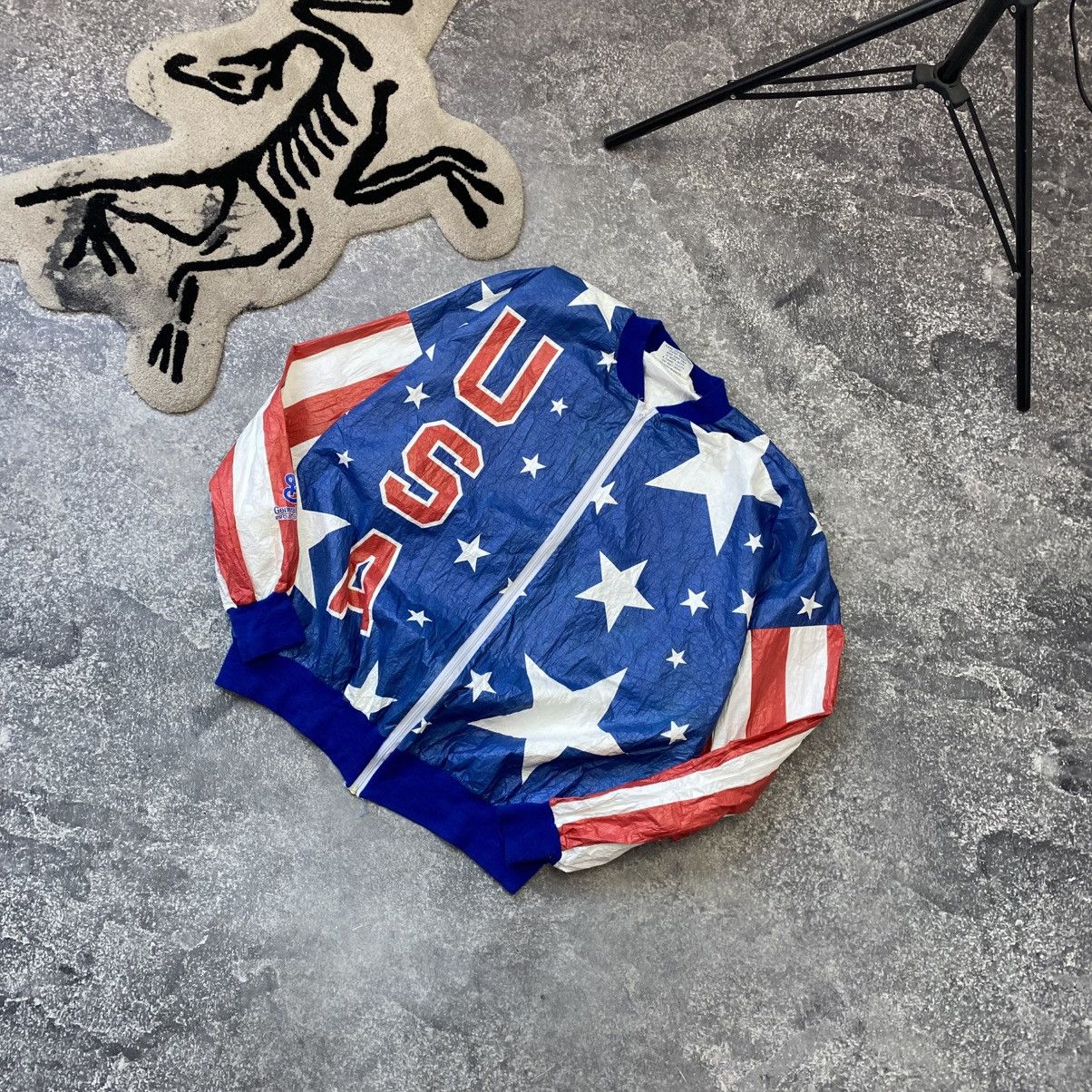 USA Olympics Vintage USA Olympic Overprinted 1980’s rare nylon jacket Size US XL / EU 56 / 4 - 1 Thumbnail