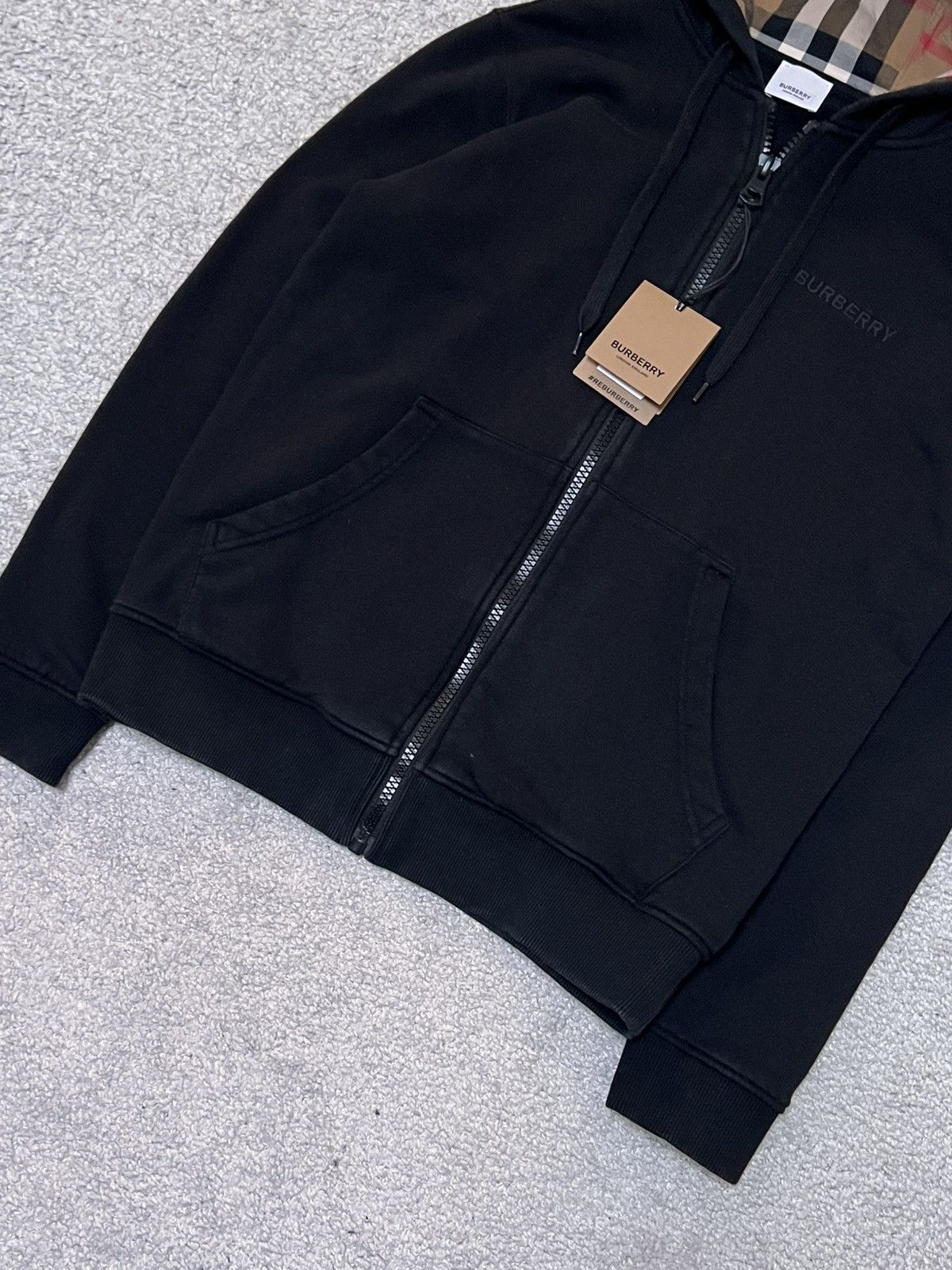 Burberry Burberry “Hove” Check Hood Embroidery Logo Zip Hoodie Size US M / EU 48-50 / 2 - 5 Thumbnail