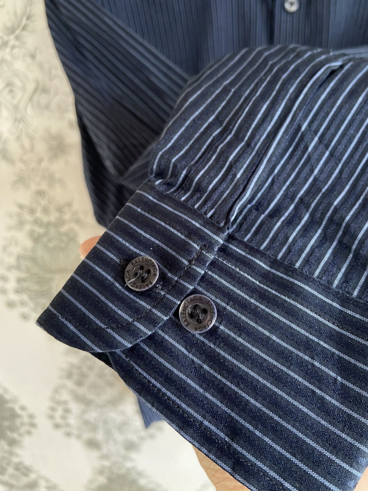 Balenciaga Vintage Balenciaga Button Ups Shirt Striped Size US L / EU 52-54 / 3 - 9 Thumbnail