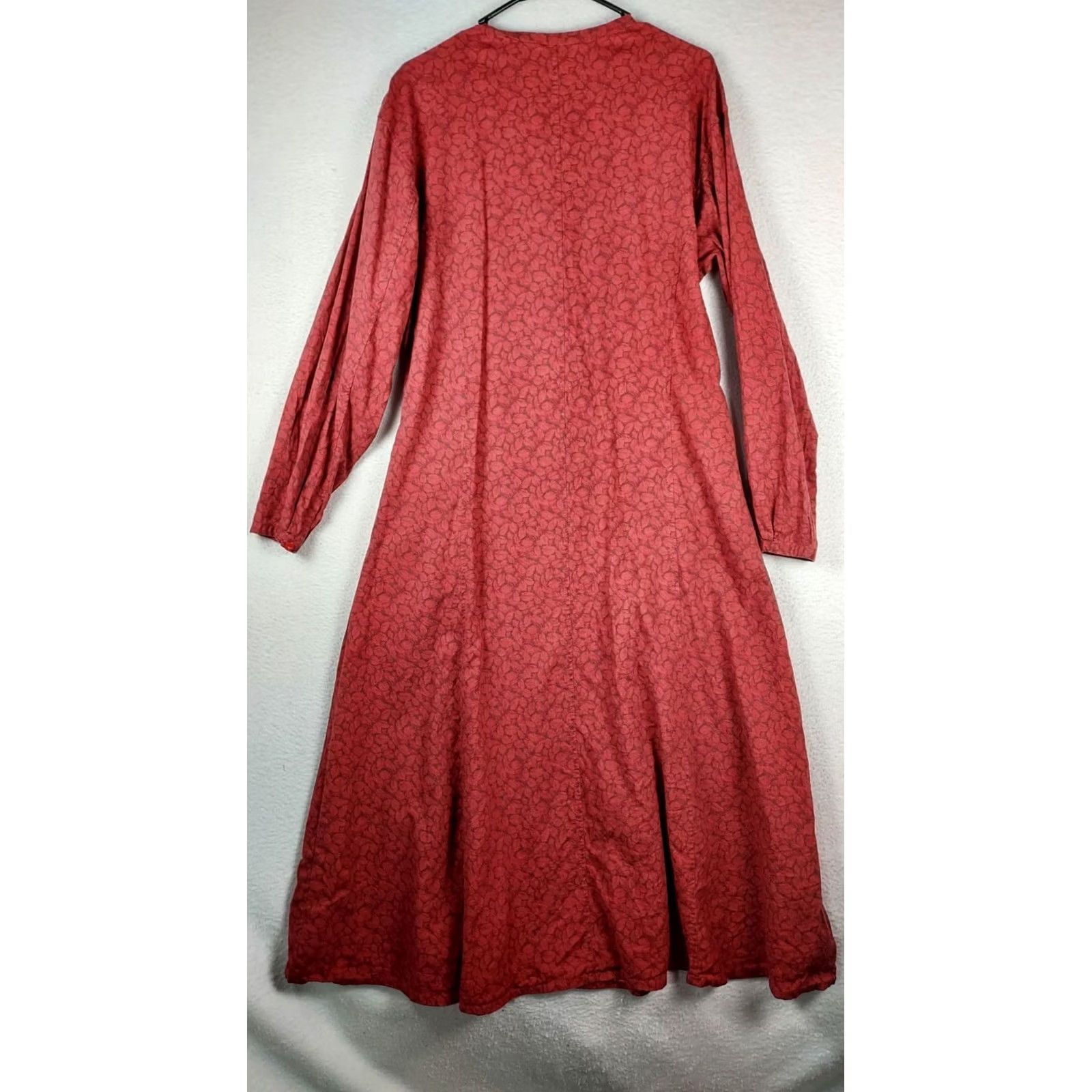 Eddie Bauer Eddie Bauer Womens Red Floral Dress M Long Sleeve Shirt Dress Casual Size M / US 6-8 / IT 42-44 - 2 Thumbnail