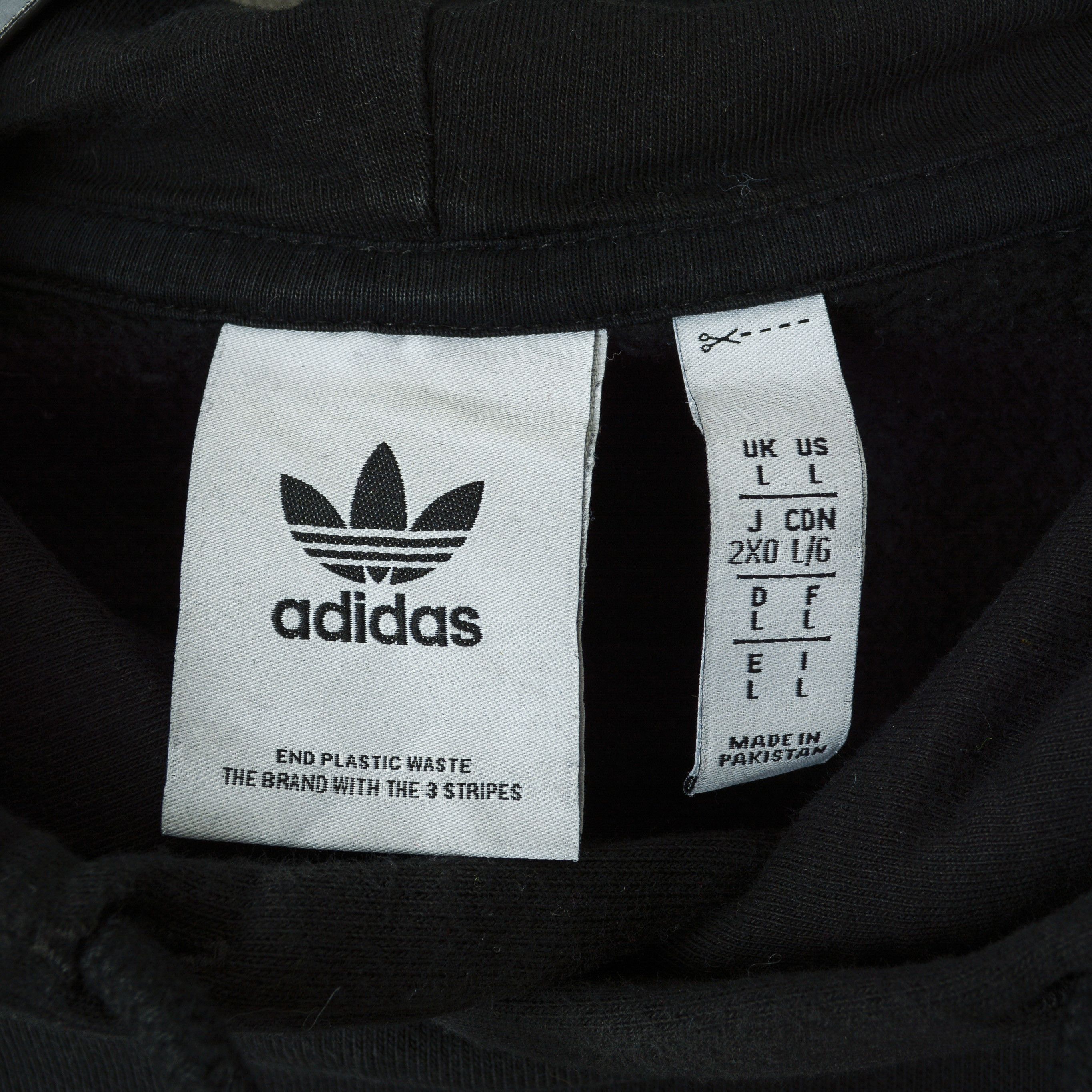 Adidas Men L Hoodie Jumper Pullover Sweatshirt Black Logo Sweater Size US L / EU 52-54 / 3 - 5 Thumbnail