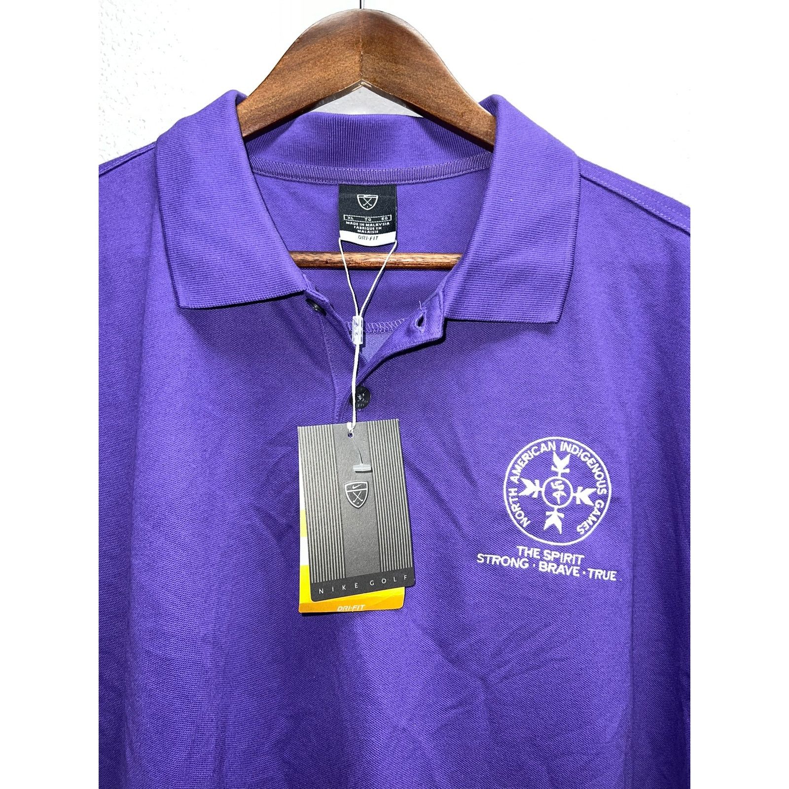 Nike Nike Indigenous Games Society Shirt Purple Polo Golf NWT XL Size US XL / EU 56 / 4 - 2 Thumbnail