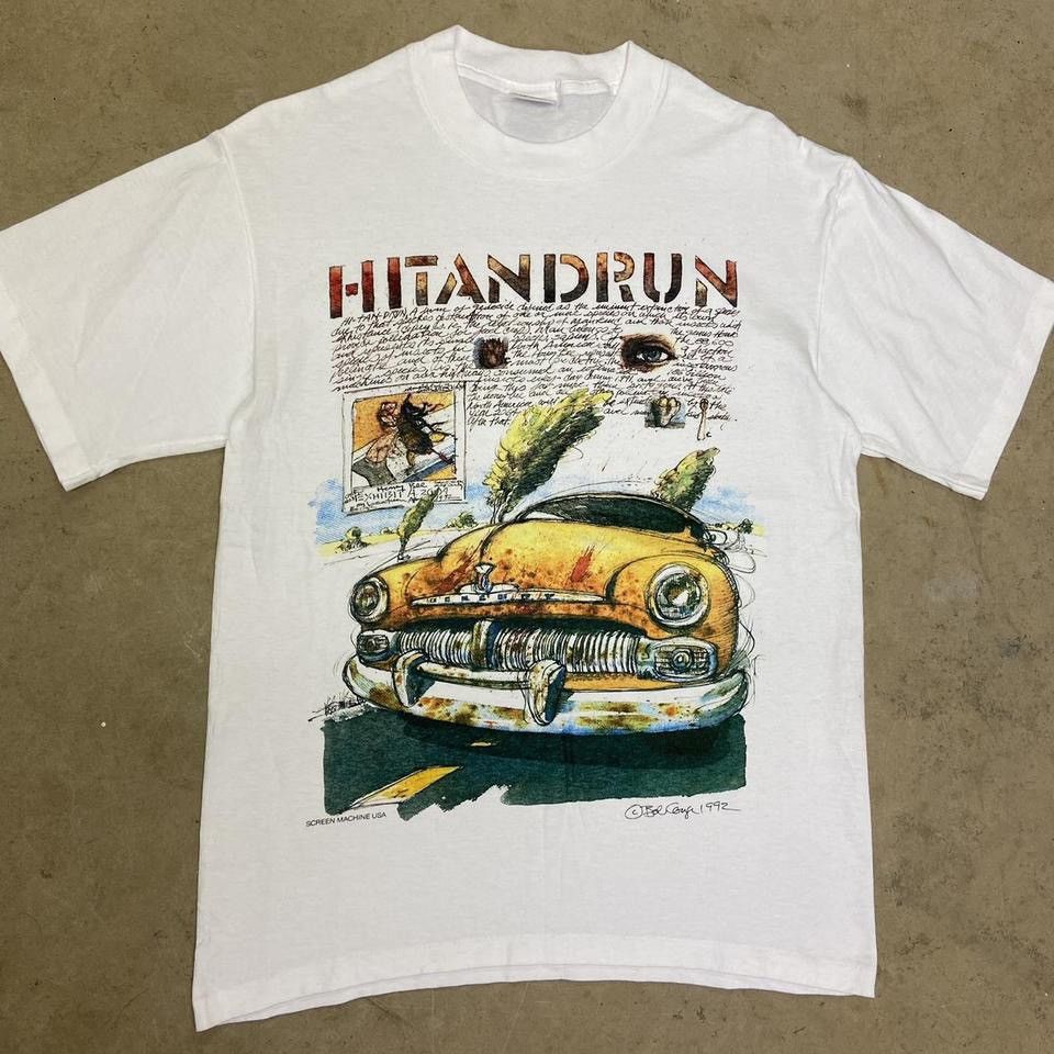 Vintage 1992 Bob Conge Hit And Run Art Tee Size US M / EU 48-50 / 2 - 1 Thumbnail