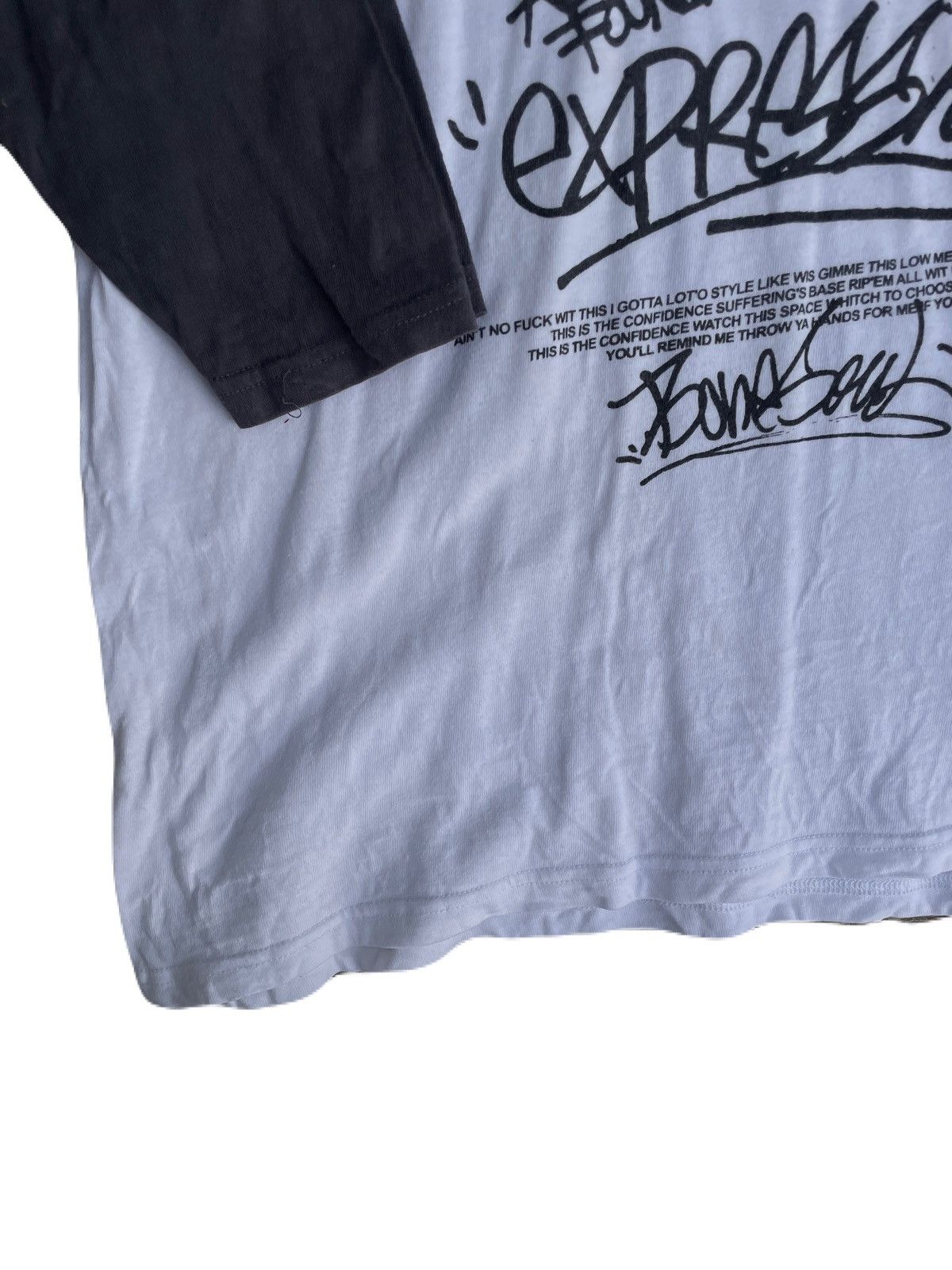 If Six Was Nine 2000s Japanese archive Vkei Poem 3/4 Sleeve Tee Gyaruo Y2K Size US L / EU 52-54 / 3 - 6 Thumbnail