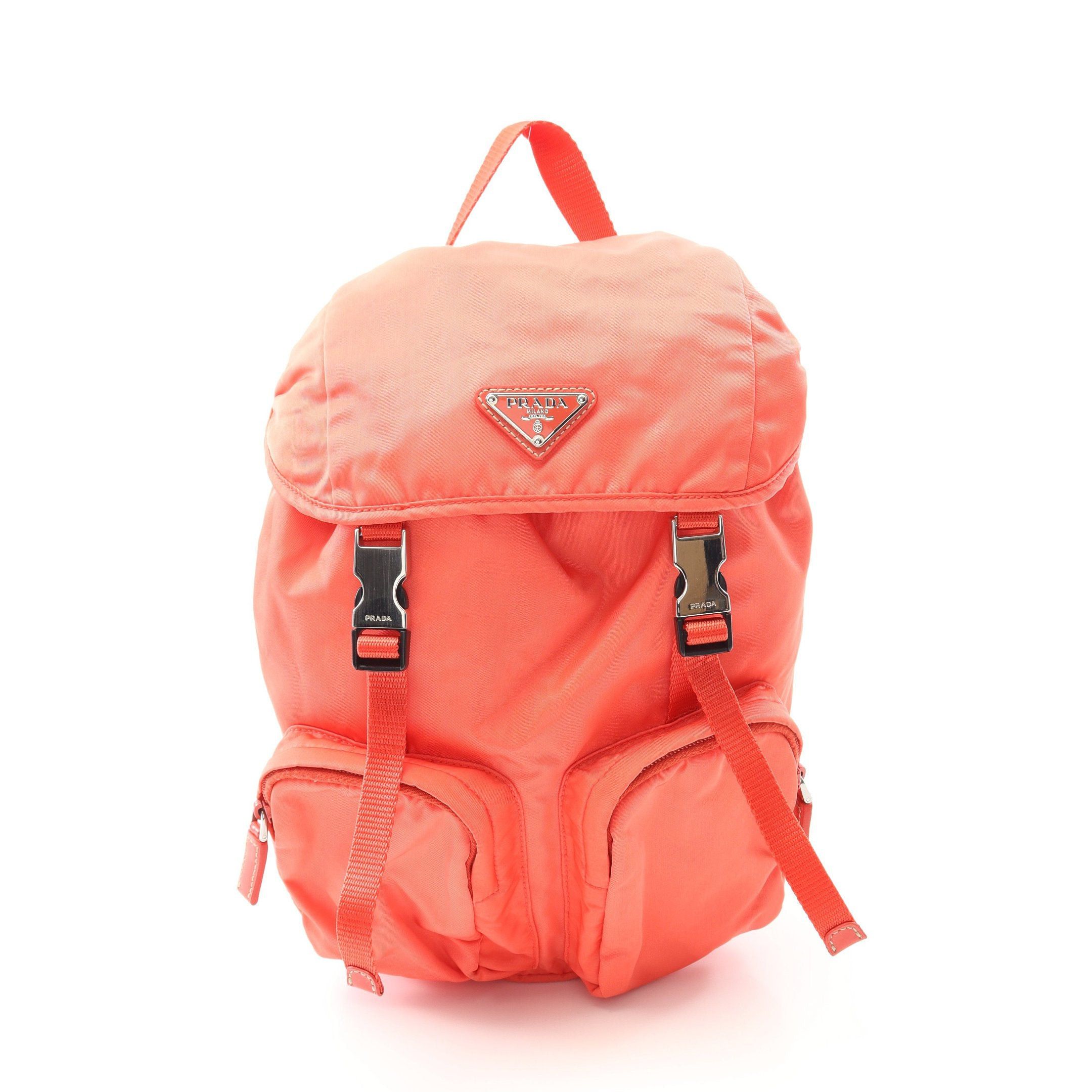 Prada Prada Backpack Rucksack Nylon Coral Pink Size ONE SIZE - 1 Thumbnail