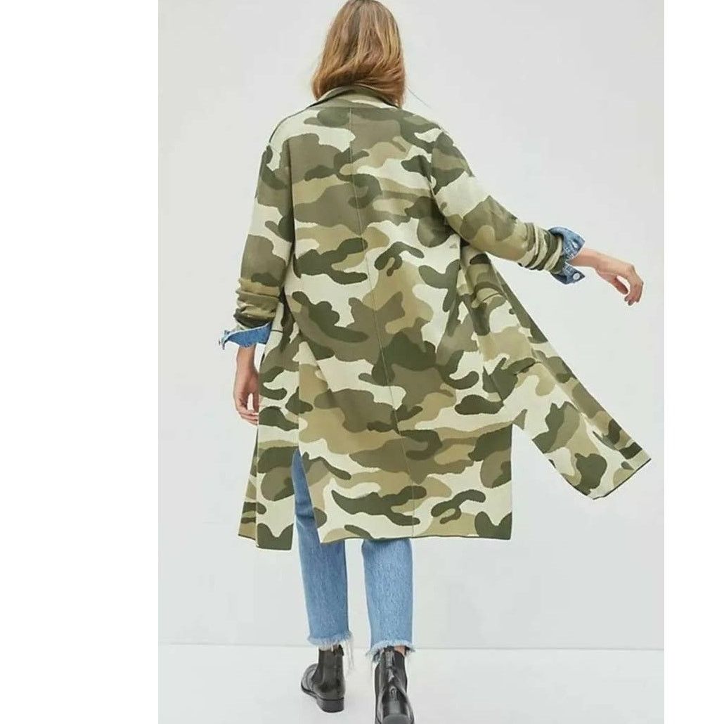 Anthropologie New Anthropologie Maeve Kieran Sweater Coat $158 SMALL Camo Size S / US 4 / IT 40 - 5 Thumbnail
