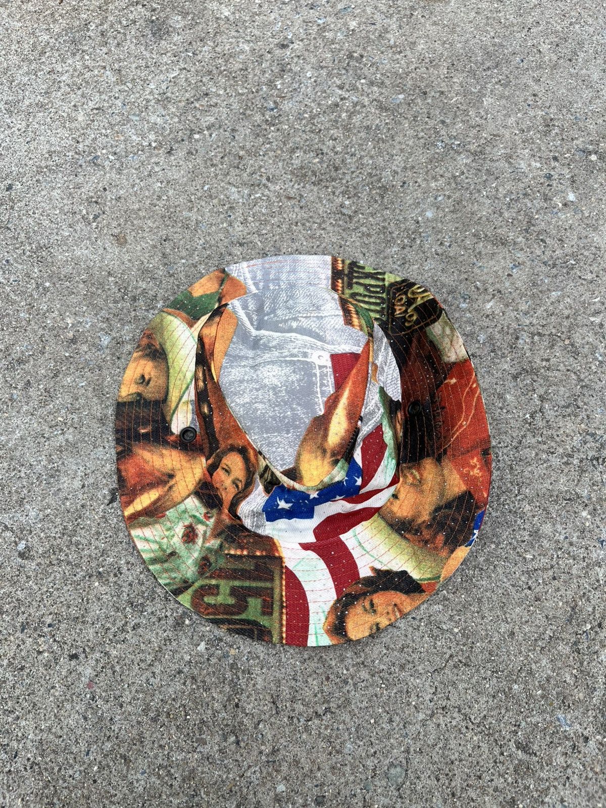 Vintage Vintage Printed Hats USA smiled Size ONE SIZE - 3 Thumbnail