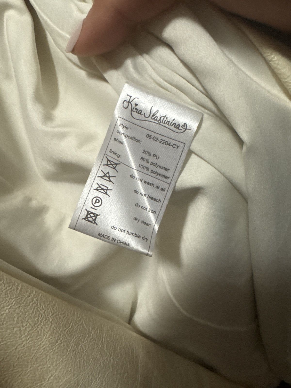 Designer Kira plastilina coat in bone Size S / US 4 / IT 40 - 4 Thumbnail
