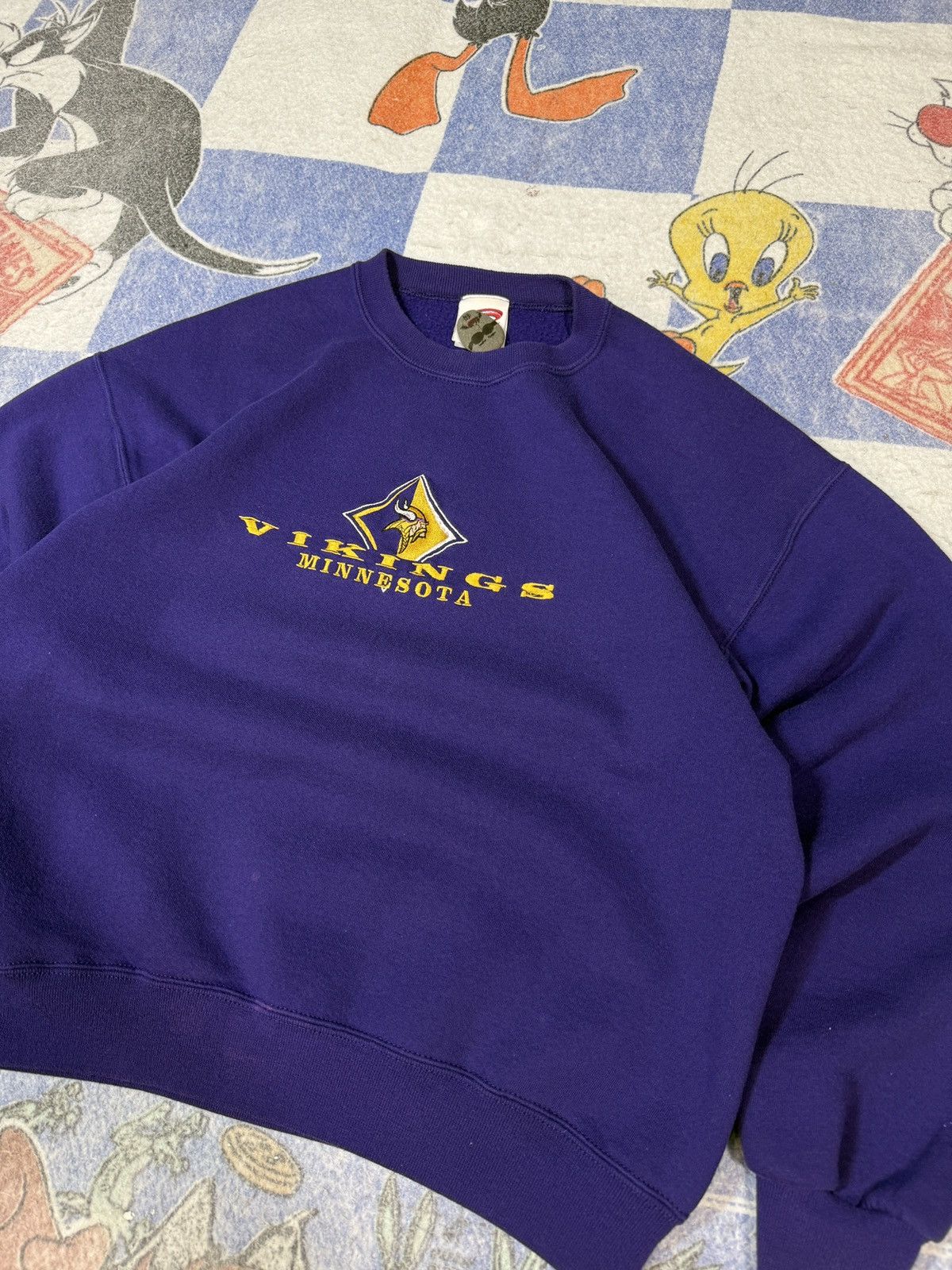 NFL Vintage minnesota vikings crewneck sweatshirt Size US L / EU 52-54 / 3 - 2 Thumbnail
