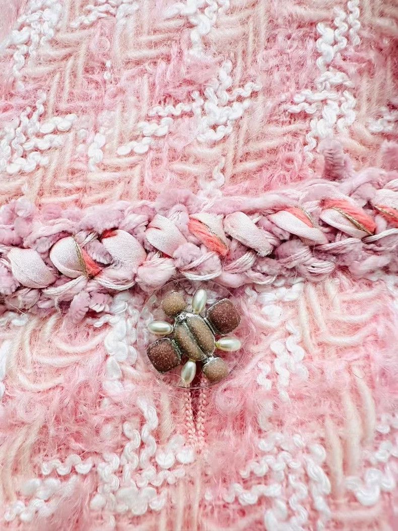 Chanel Chanel Restaurant series cherry blossom pink woven jacket Size XS / US 0-2 / IT 36-38 - 6 Thumbnail
