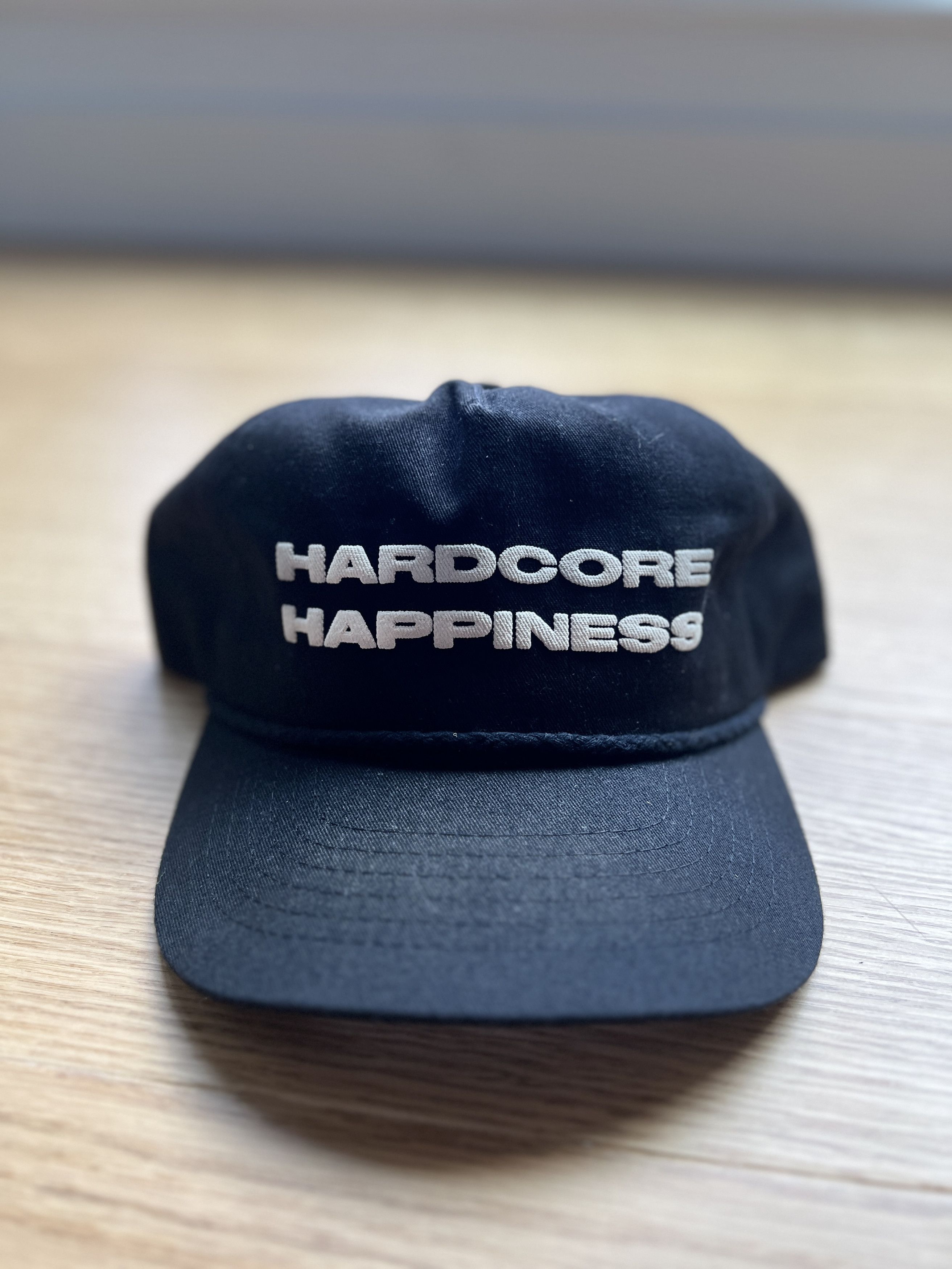 image of Rhude Hardcore Happiness Snapback in Black, Men's