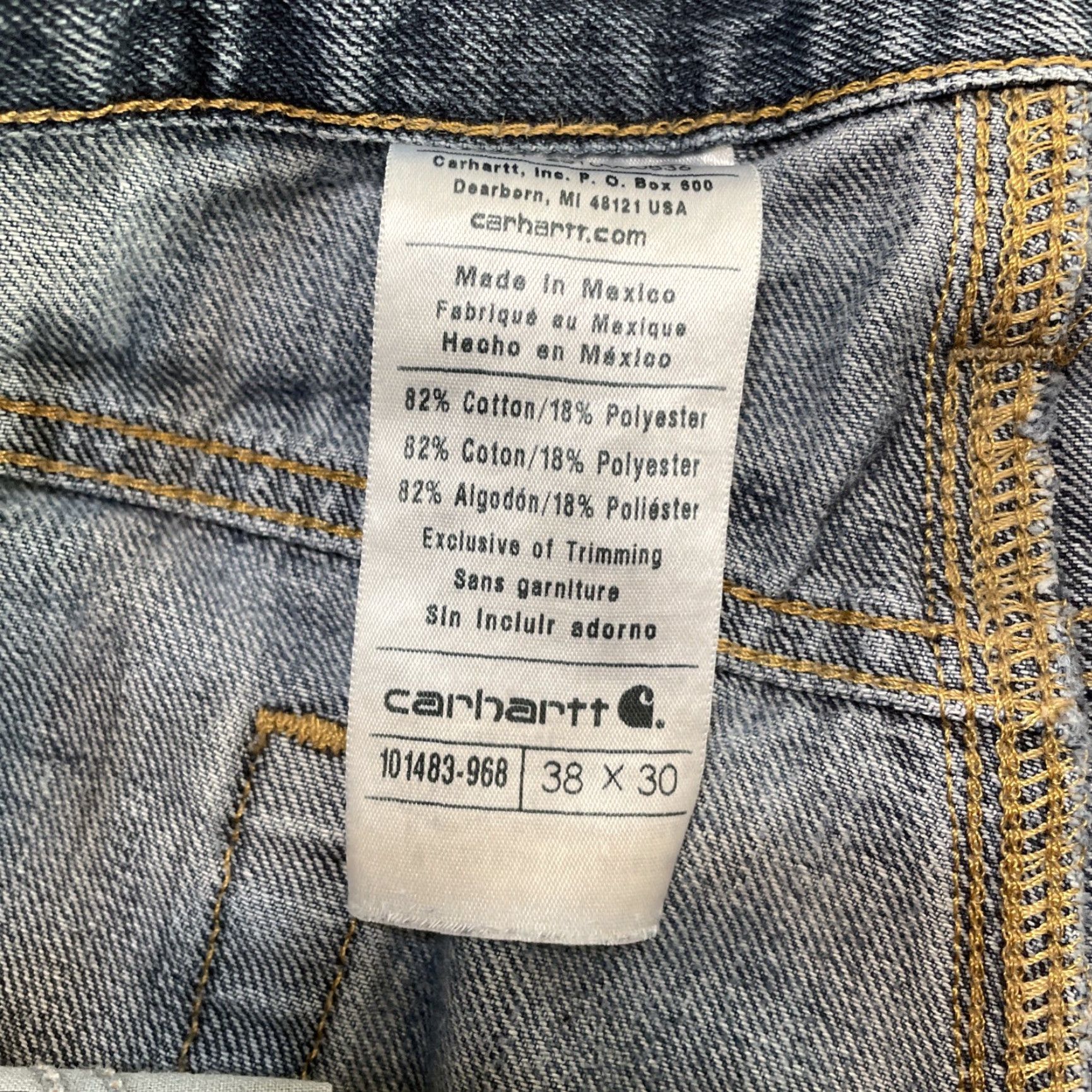 Carhartt Men's Carhartt Jeans 38x30 Straight Leg Relaxed Fit Denim Cotton Blend Mens Casual Durable Size US 38 / EU 54 - 2 Thumbnail
