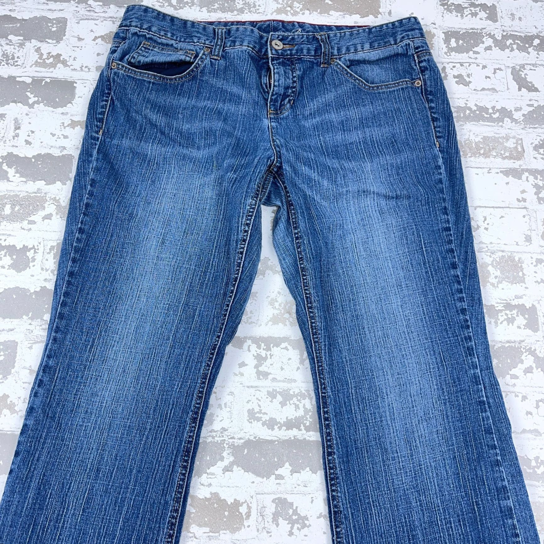 Tommy Hilfiger VINTAGE Tommy Hilfiger Jeans Women 14 Boot Cut Dark Wash Denim Pants Ladies Y2K Jeans Womens 14 Dark Blue 90s Hipster Classic Boots Cut-Blue"} Size 36" / US 14 / IT 50 - 3 Thumbnail