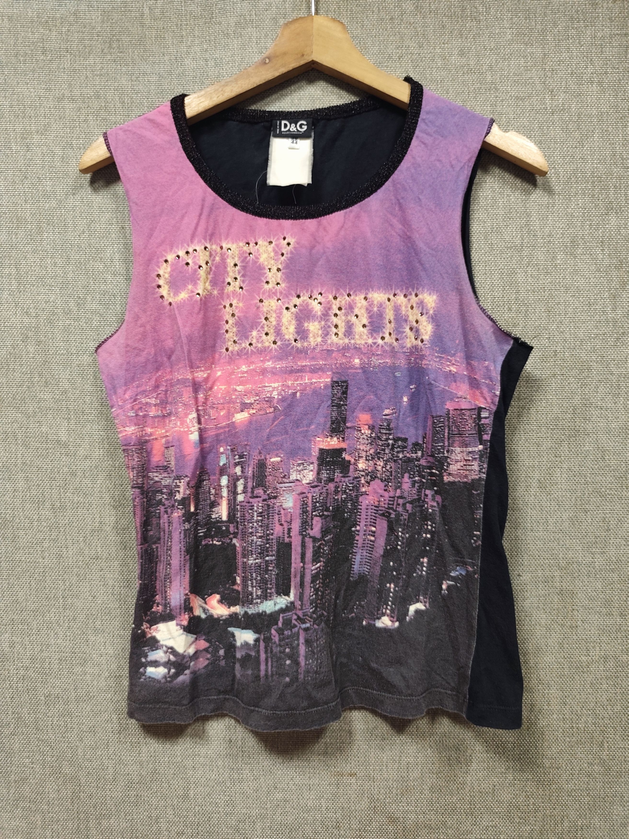 Dolce & Gabbana Tank Tops Dolce & Gabbana vintage "City Lights" Size S / US 4 / IT 40 - 1 Thumbnail
