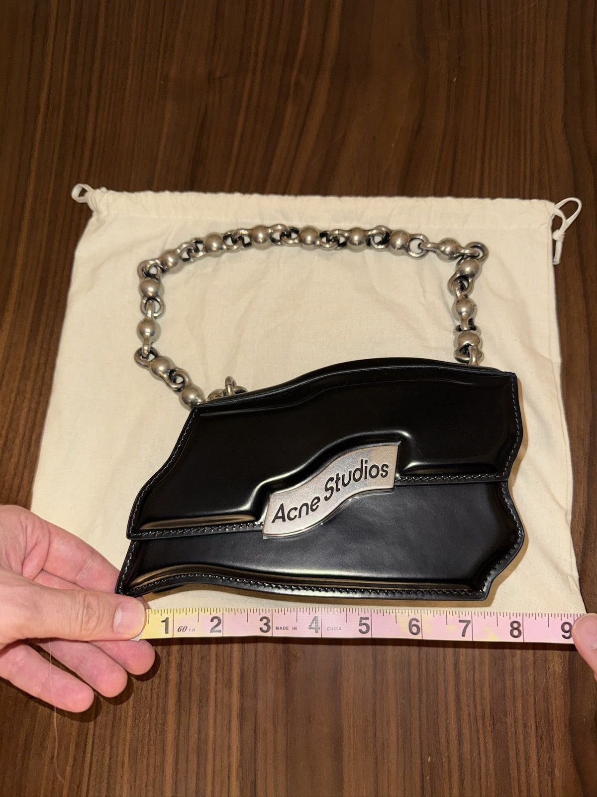 Acne Studios Acne Studios Leather Wavy Bag with Metal Handle Size ONE SIZE - 11 Thumbnail