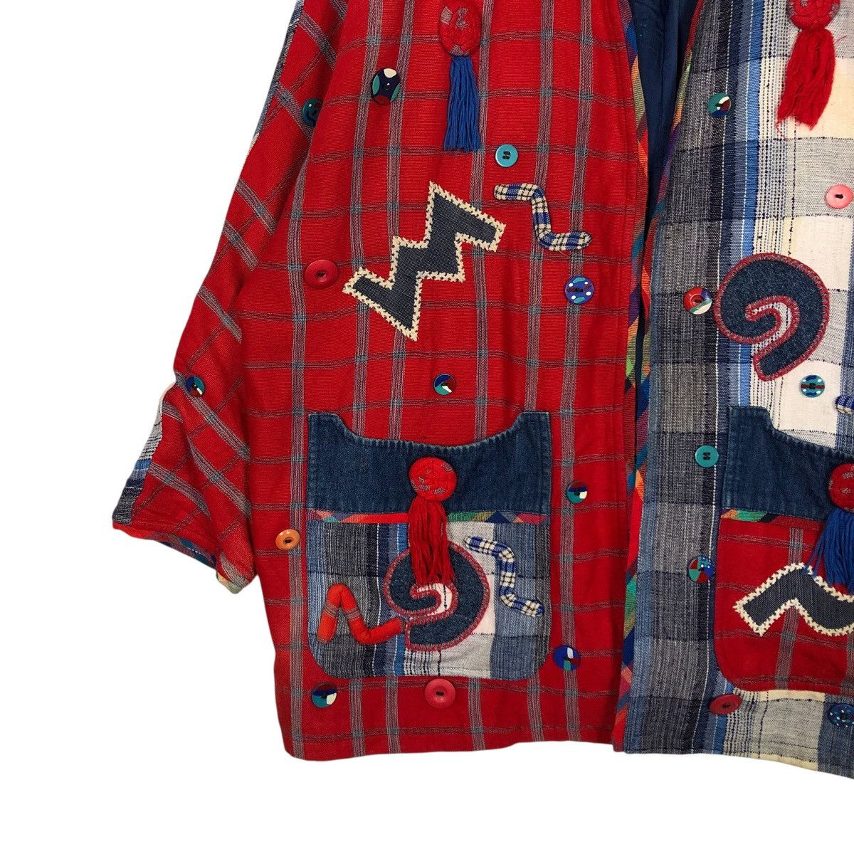 Japanese Brand 🔥VINTAGE HANDMADE DESIGN JACKET PATCHWORK ISSEY MIYAKE Size US M / EU 48-50 / 2 - 6 Thumbnail