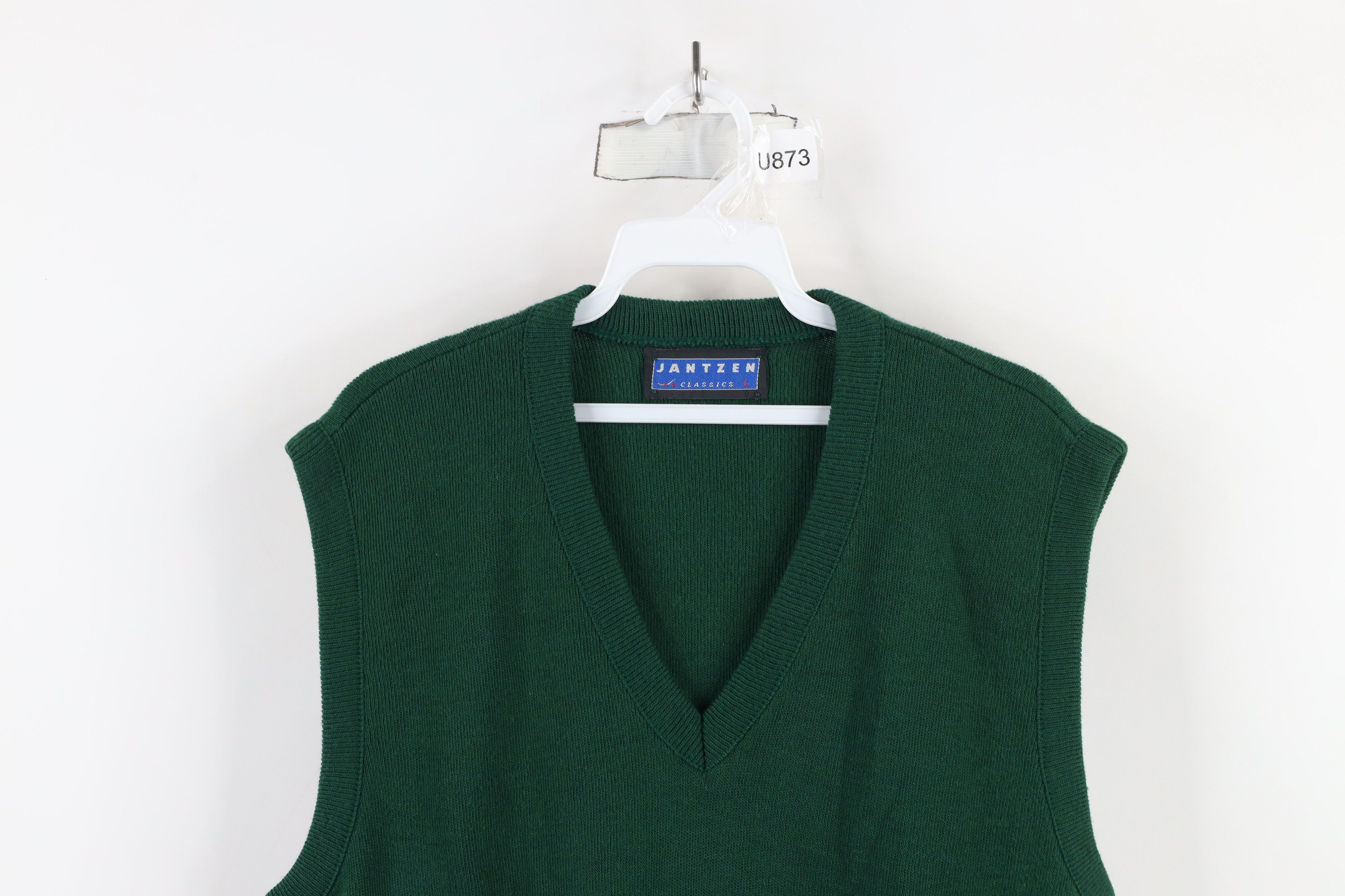 Vintage Vintage 90s Streetwear Knit V-Neck Sweater Vest Green USA Size US L / EU 52-54 / 3 - 2 Thumbnail