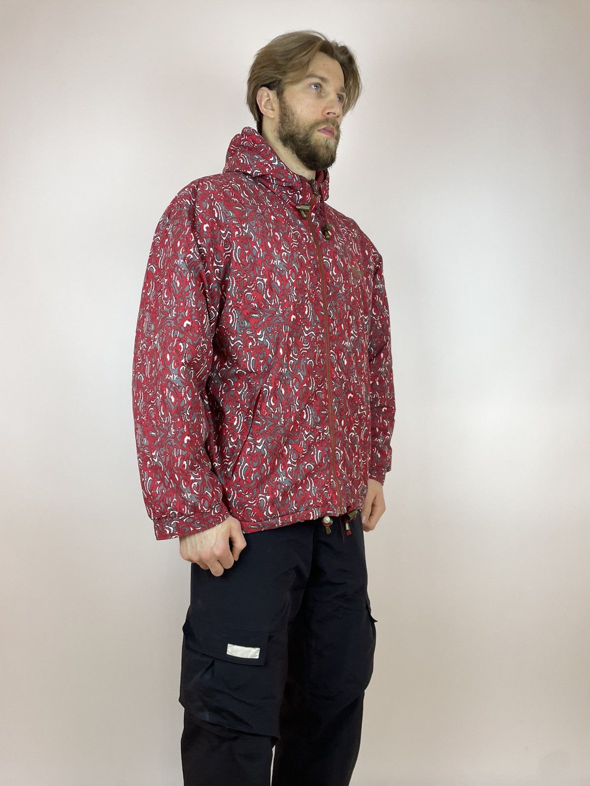Reebok × Vintage REEBOK Vintage Multicolour Pattern Hooded jacket size L 90s Size US L / EU 52-54 / 3 - 4 Thumbnail