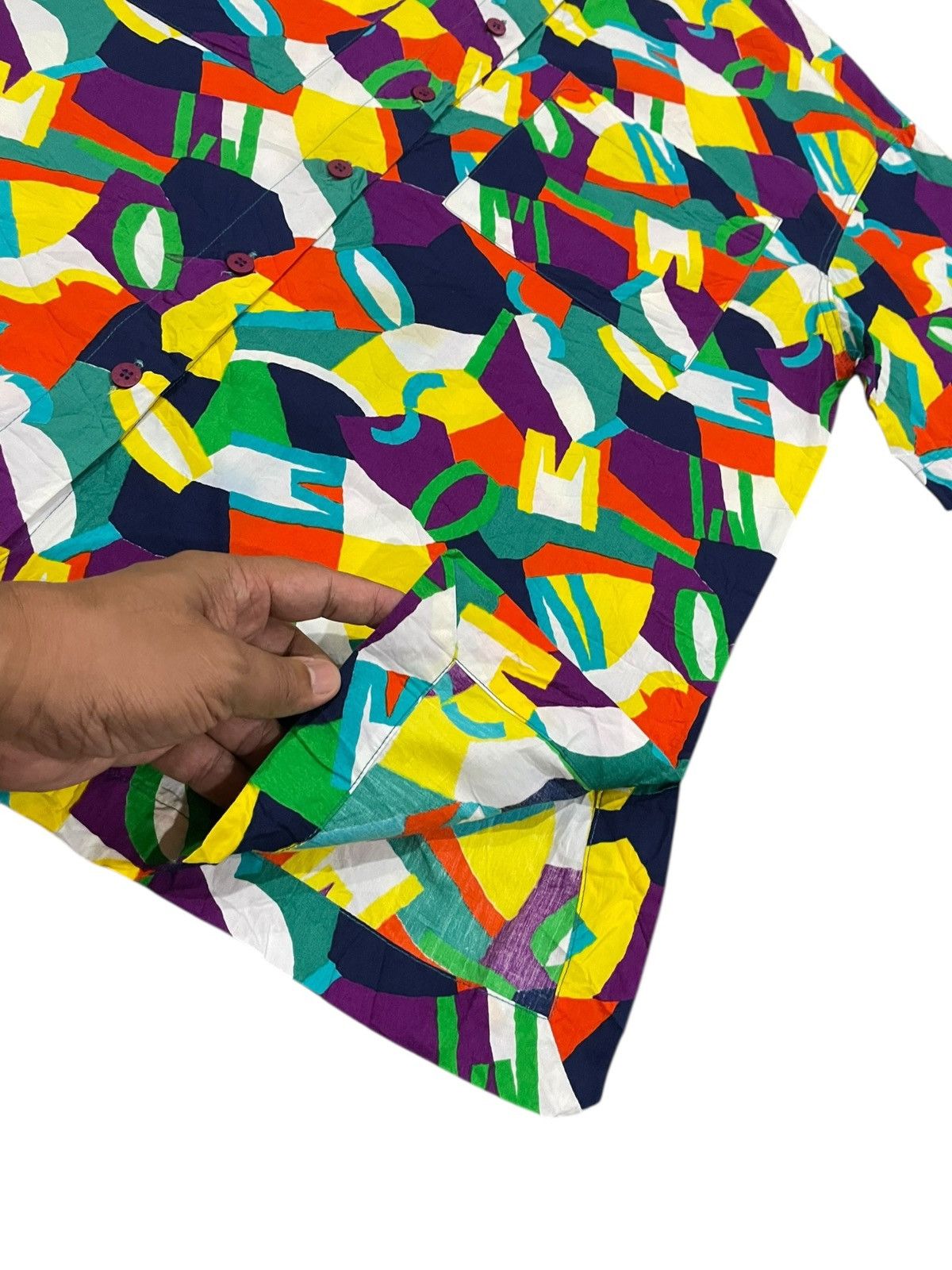 Missoni Missoni Mare Vintage 90s Alphabetical Abstract Art Shirts Size US XL / EU 56 / 4 - 11 Thumbnail