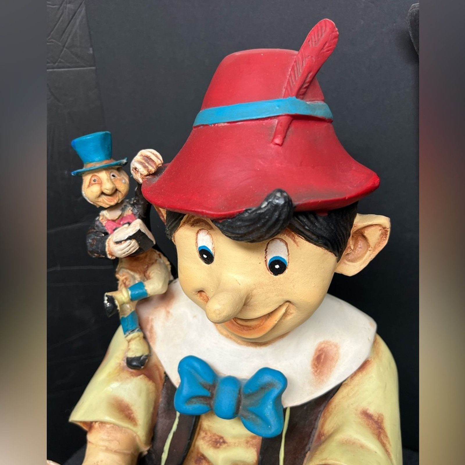 Disney VINTAGE DISNEY PINOCCHIO STATUE LARGE 2FT SCULPTURE CRICKET Size ONE SIZE - 7 Thumbnail