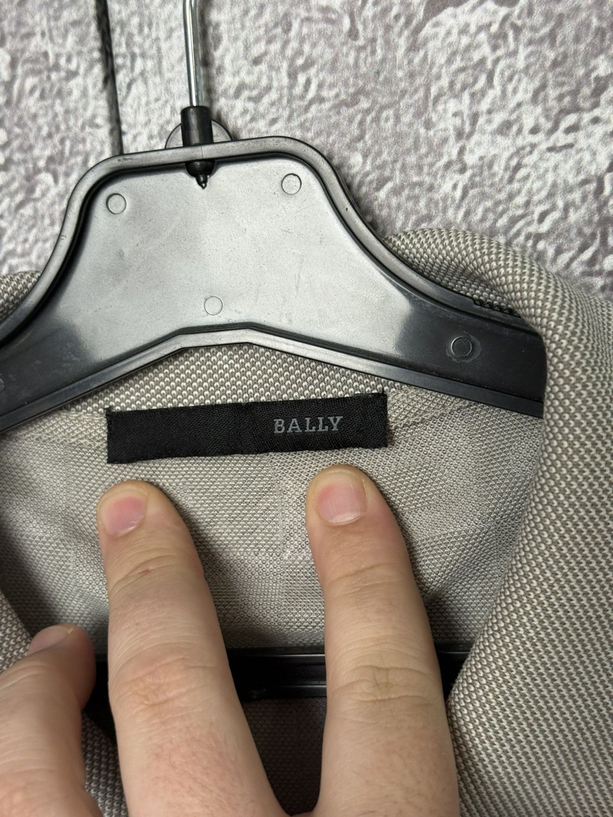 Bally Bally Monogram Long Sleeve Polo Shirt Gray Cotton Italy Size US XL / EU 56 / 4 - 12 Thumbnail