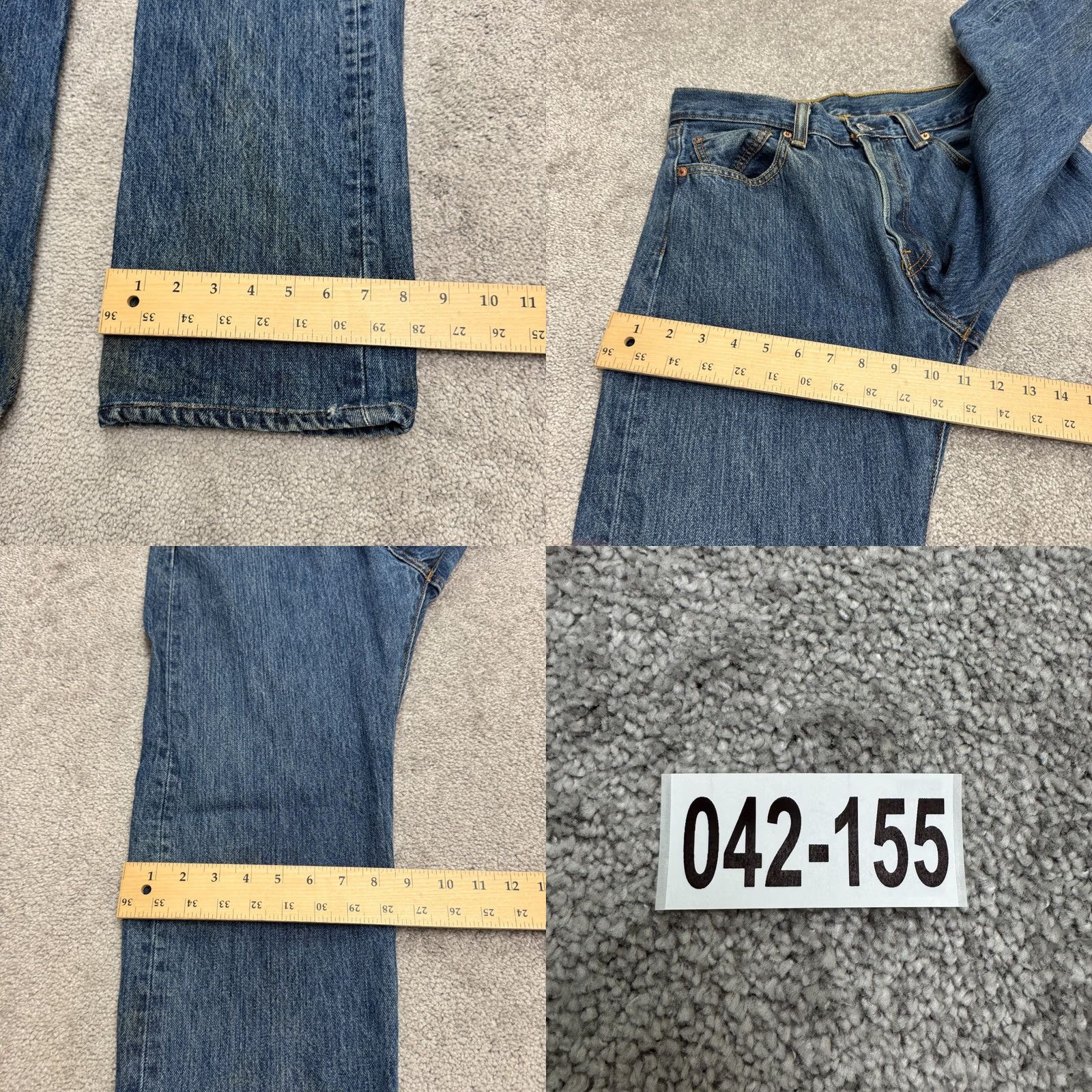 Levi's Levi's 501 Jeans Men 30x30 Denim Blue Dark Wash Straight Button Fly 5-Pocket Regular Fit Vintage No N/A Size US 30 / EU 46 - 10 Thumbnail