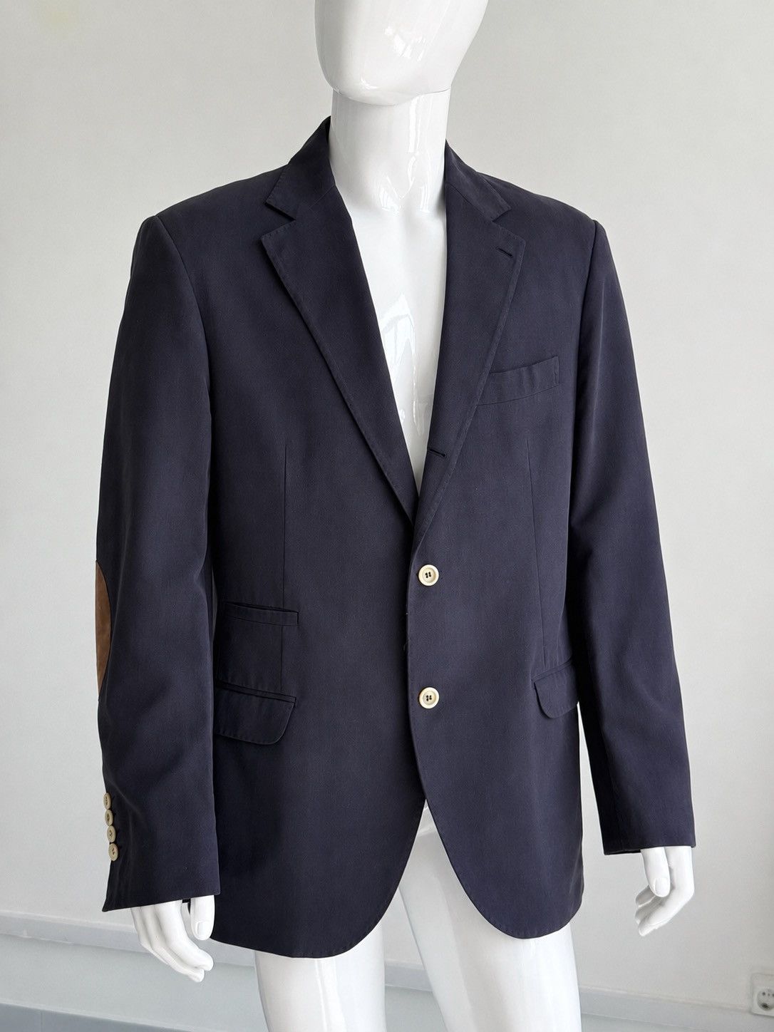 Brunello Cucinelli Brunello Cucinelli Cotton Blazer Navy Color Mens 44 R 54 IT Size 44R - 8 Thumbnail