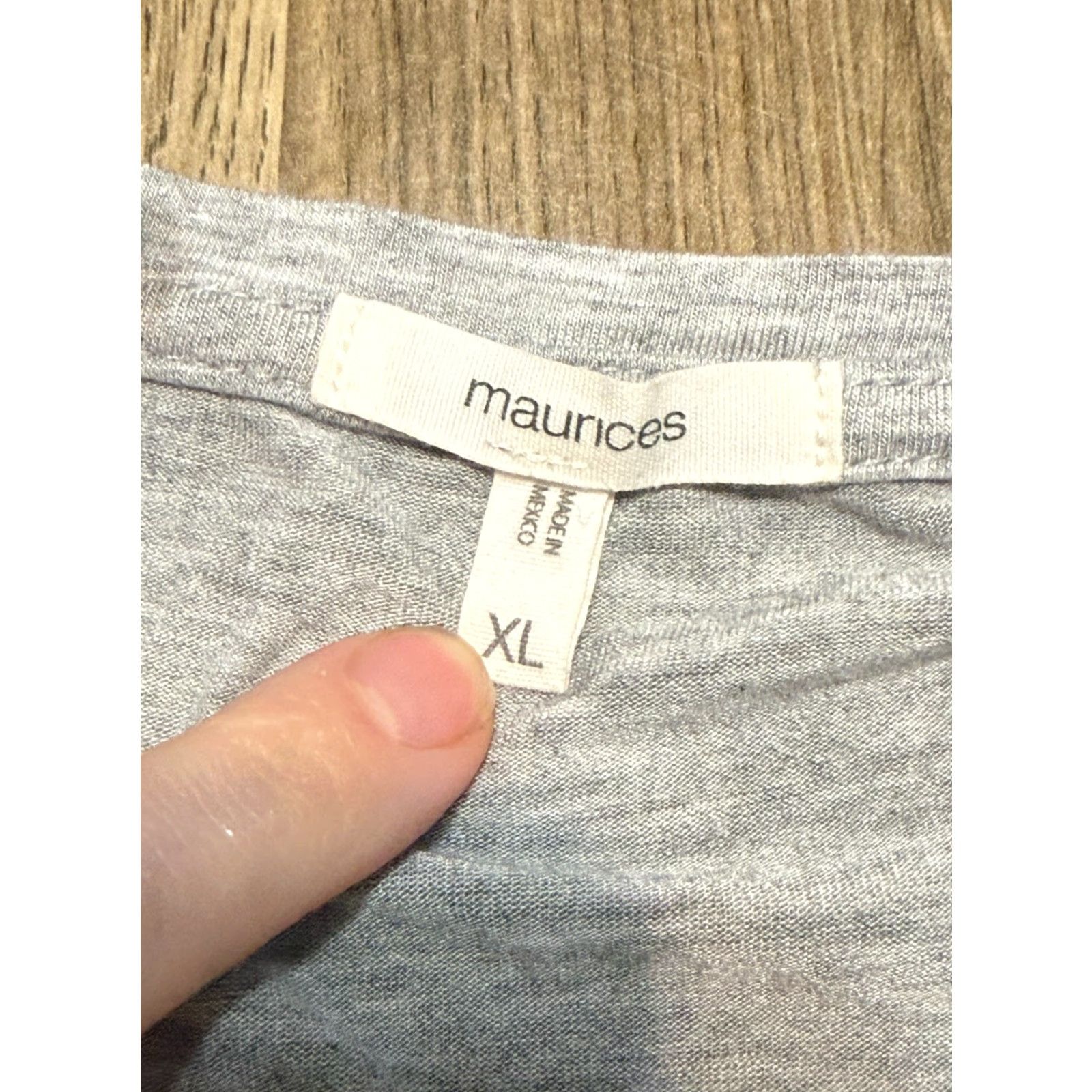 Vintage Maurices Shirt Women's XL Gray "I run on Lipstick and Sarcasm" Womens Size XL / US 12-14 / IT 48-50 - 4 Thumbnail