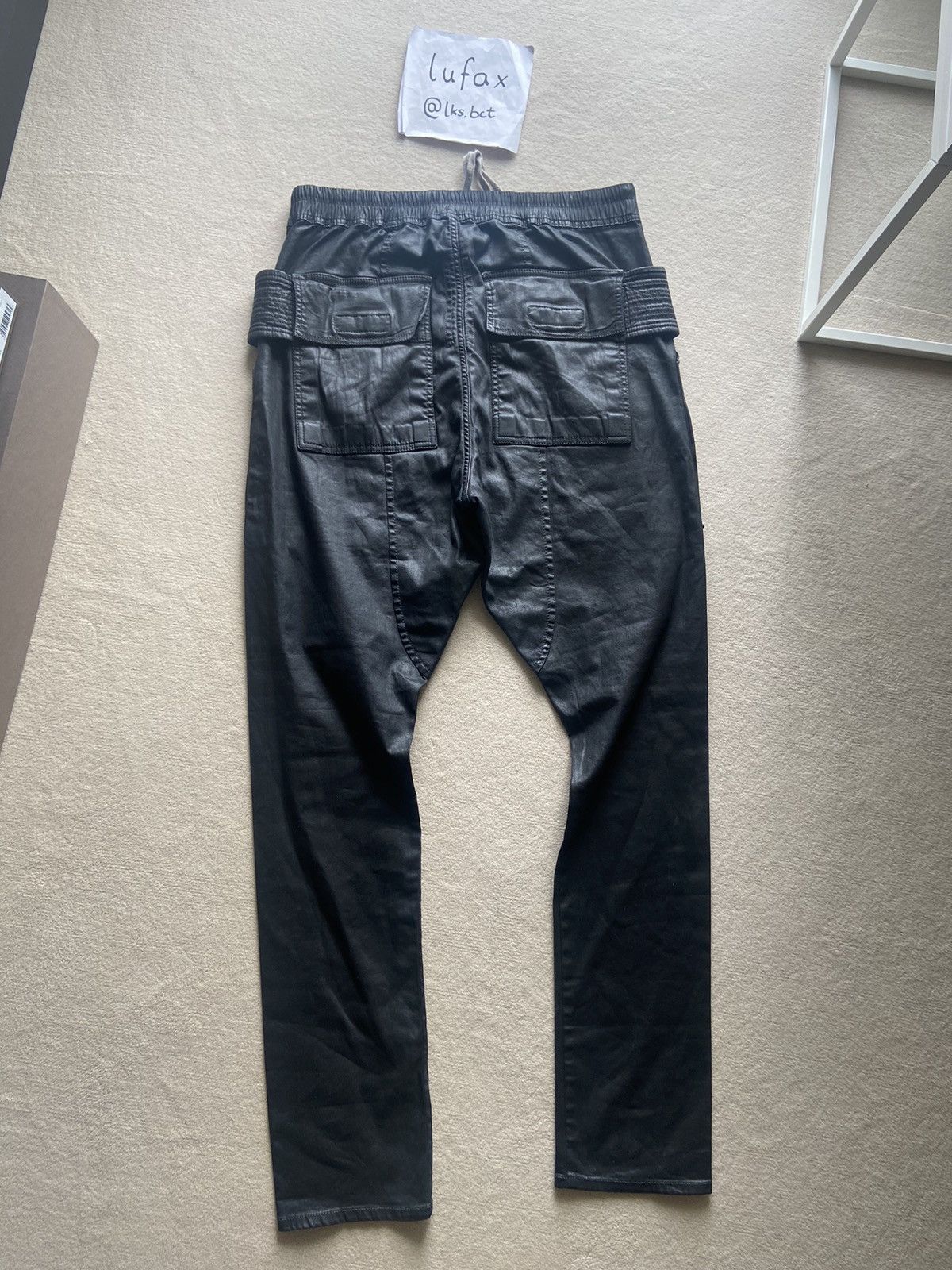 Rick Owens × Rick Owens Drkshdw * RARE * SBW HEAVY WAXED CREATCH CARGO PANTS SIZE L Size US 34 / EU 50 - 13 Thumbnail