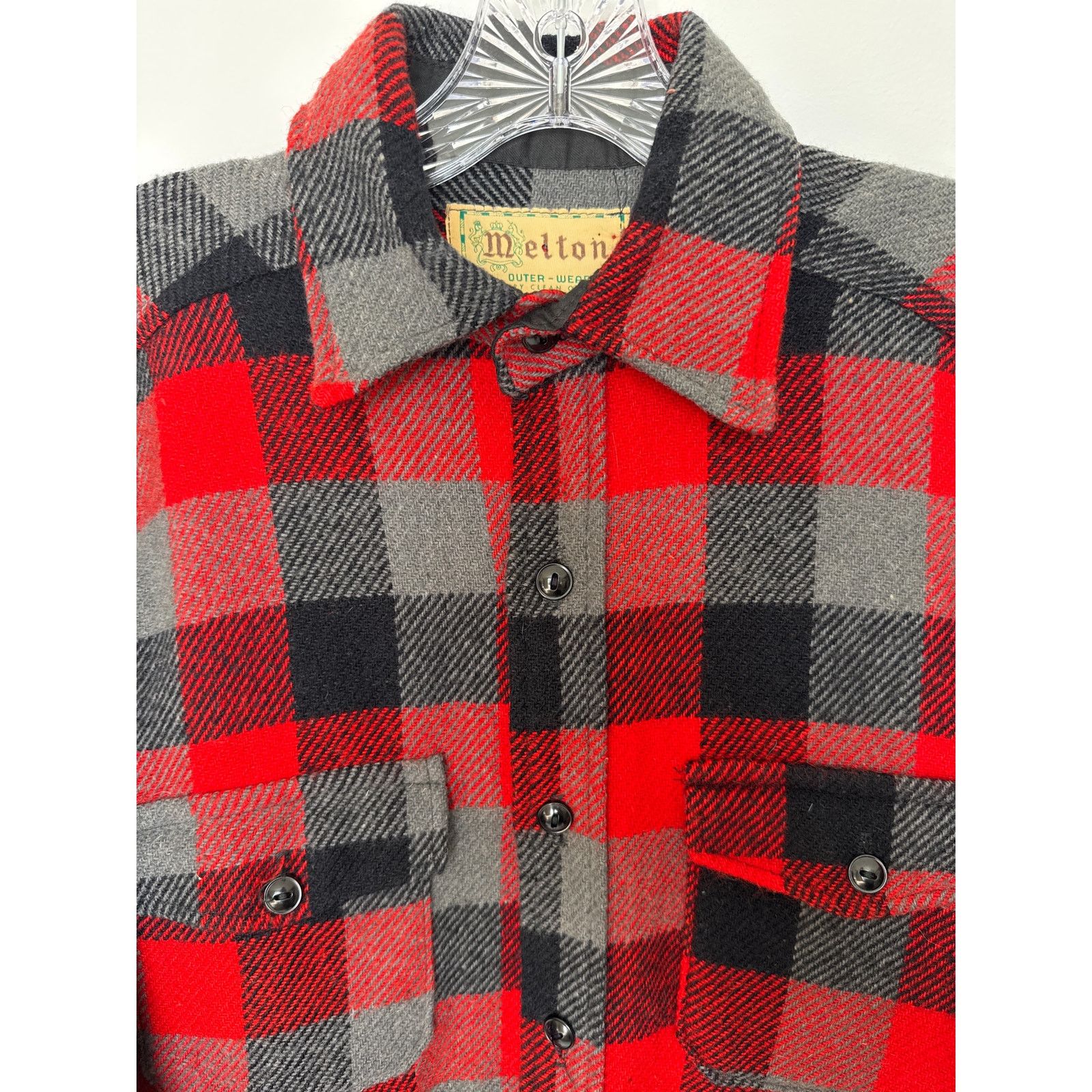Vintage Vtg Melton wintermaster 50 wool hunting buffalo check shirt Size US M / EU 48-50 / 2 - 4 Thumbnail