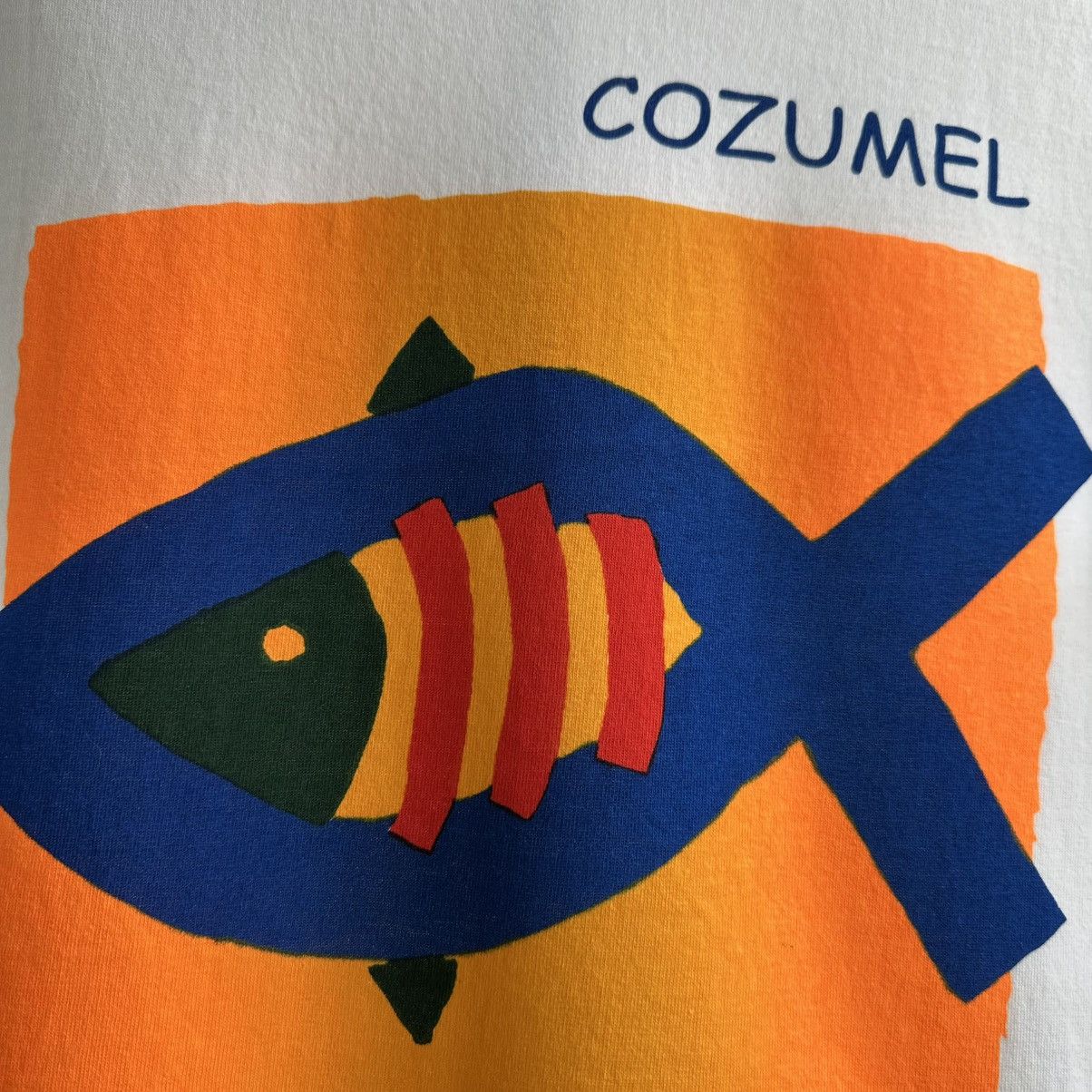 Vintage Vintage 90s Cozumel Mexico Abstract Fish Art Tee Size US M / EU 48-50 / 2 - 5 Thumbnail