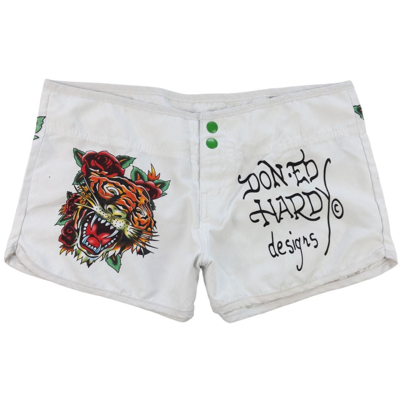 Ed Hardy Vintage Ed Hardy Tiger Short Shorts Size L Size 32" / US 10 / IT 46 - 1 Thumbnail