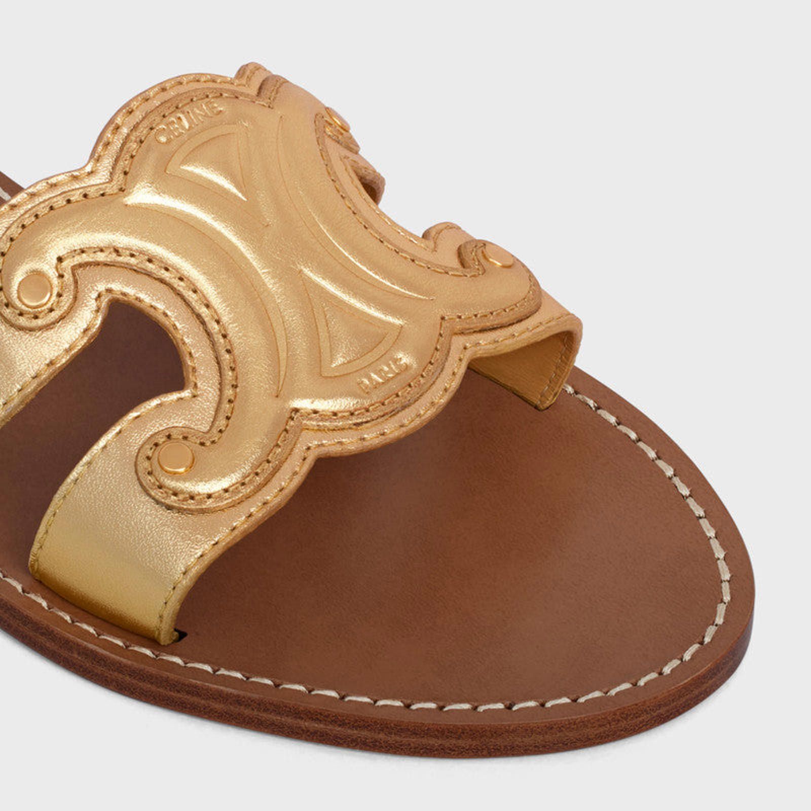 Celine Celine Triomphe Slide Sandals Size US 7.5 / IT 37.5 - 3 Thumbnail